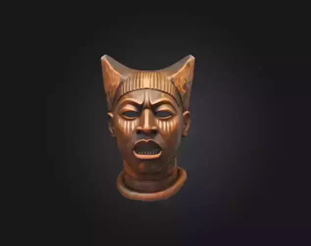 Ancient Guardian Mask Low-poly 3D model