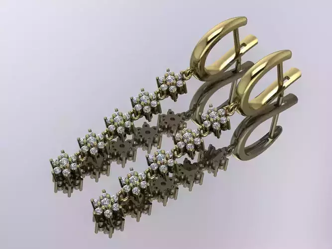 Elegant Earrings Jewelry Gold Brand