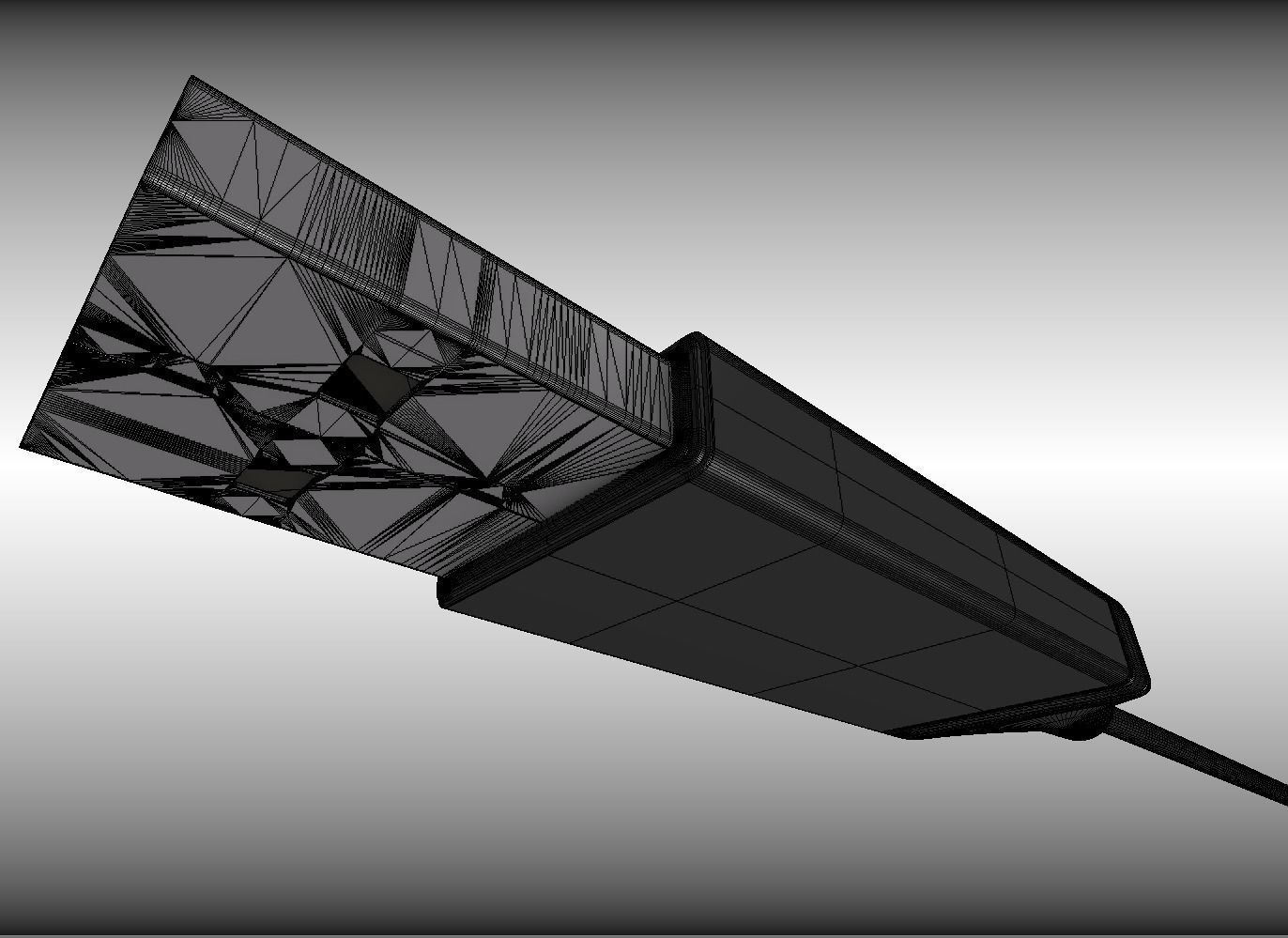 USB 3 Cable High Poly Version Rigged And Animated 3D model_9