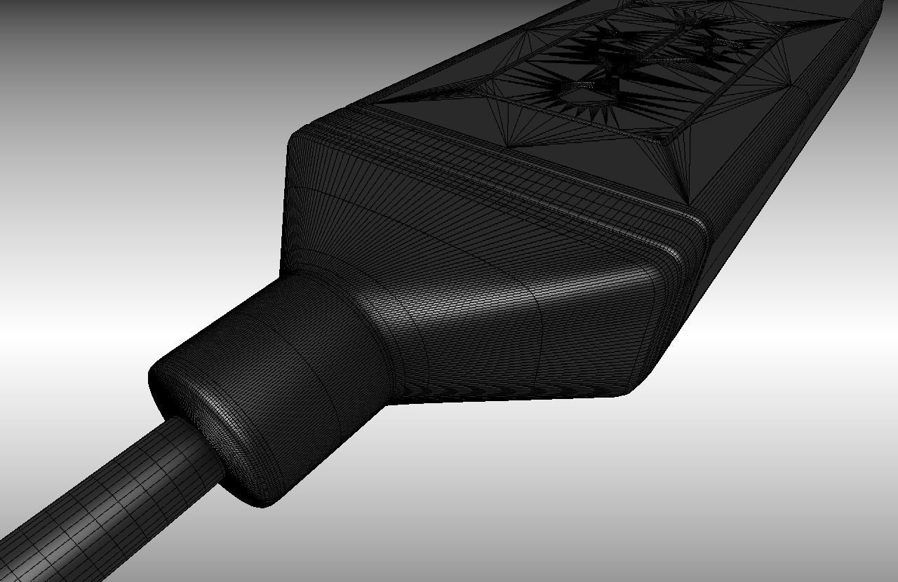 USB 3 Cable High Poly Version Rigged And Animated 3D model_10