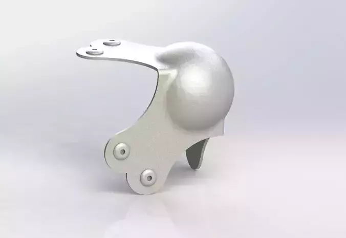 PENN-ELCOM-C1376Z-BALL-CORNER metal bracket with two bolts