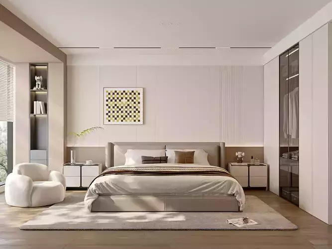 Soft Minimal Master Bedroom Interior