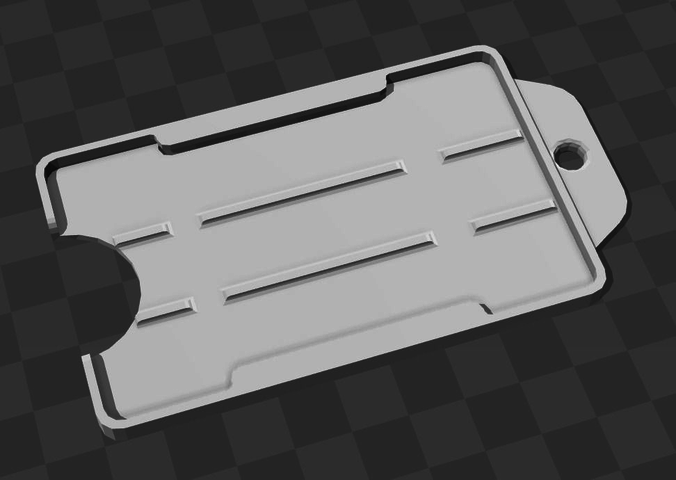 Badge holder ready to be hanged 3D print model