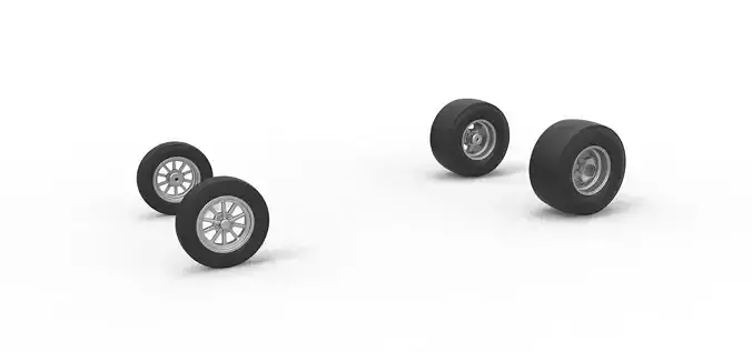 Wheel Set of Gasser Version 2 Scale 1 to 25