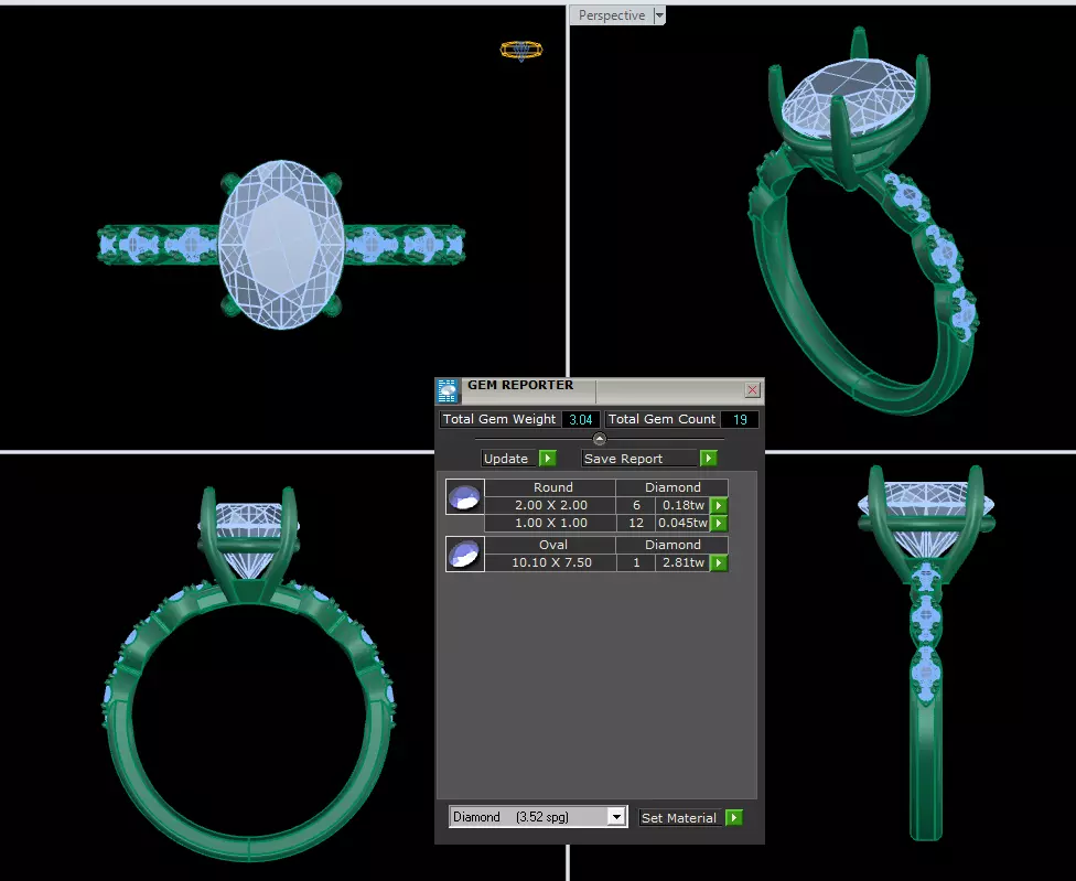 engagement rings wedding rings 3D print model