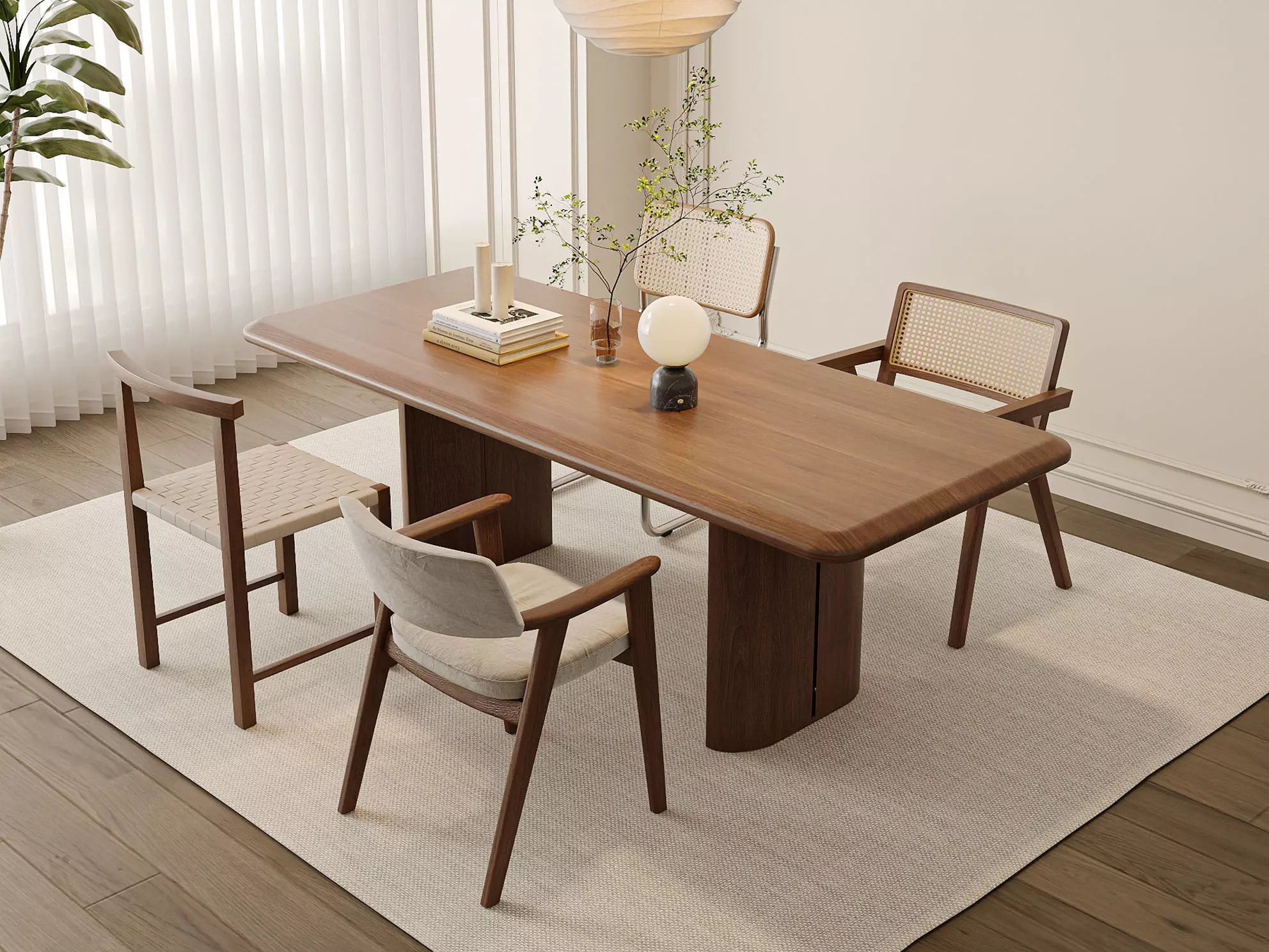 Japandi Dining Set 3D model
