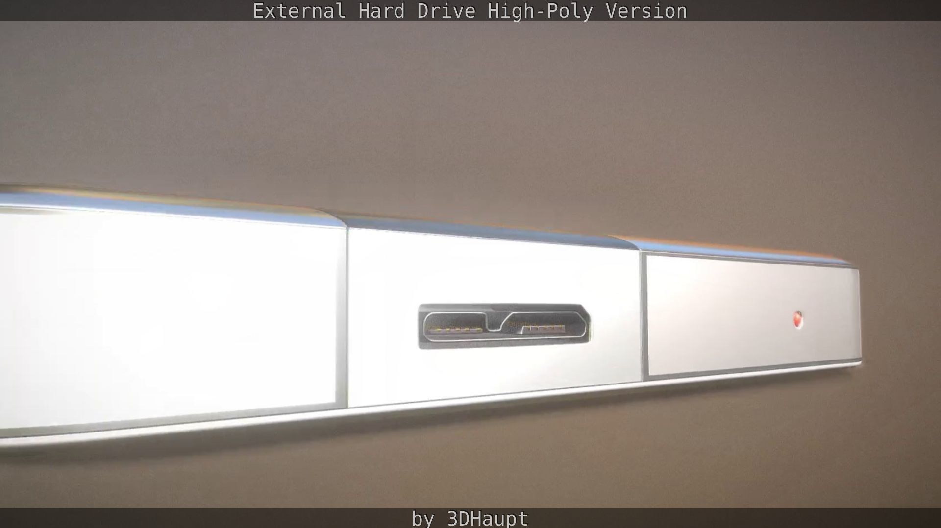 External Hard Drive High Poly Version 3D model_23