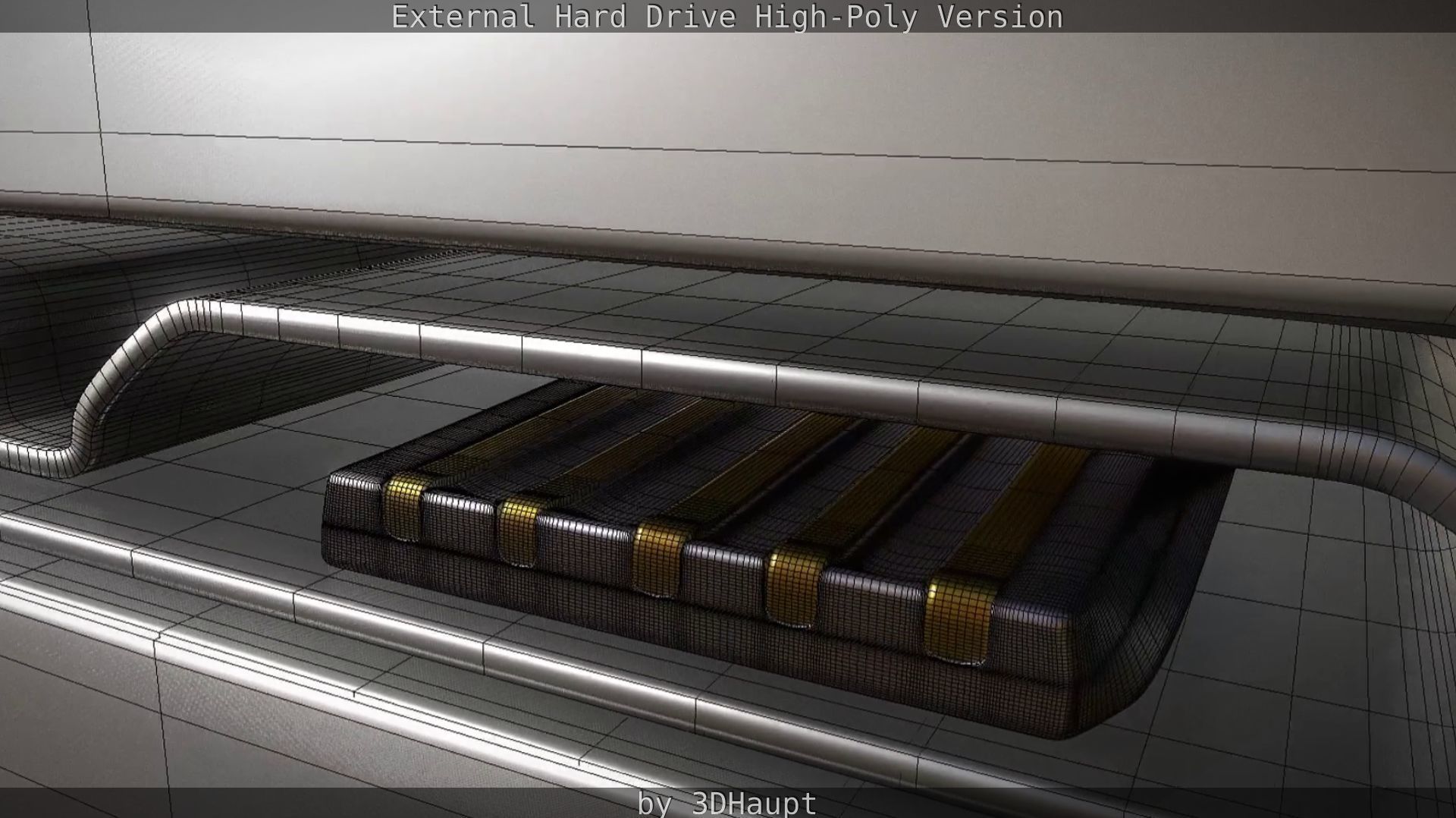 External Hard Drive High Poly Version 3D model_83