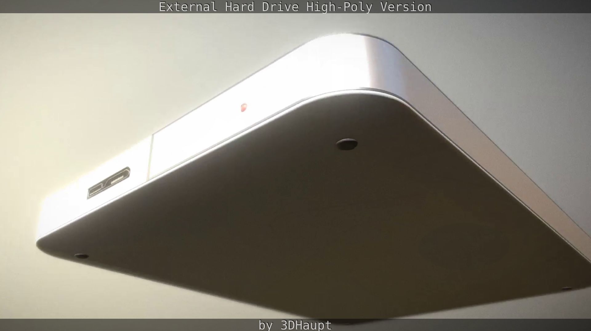 External Hard Drive High Poly Version 3D model_35