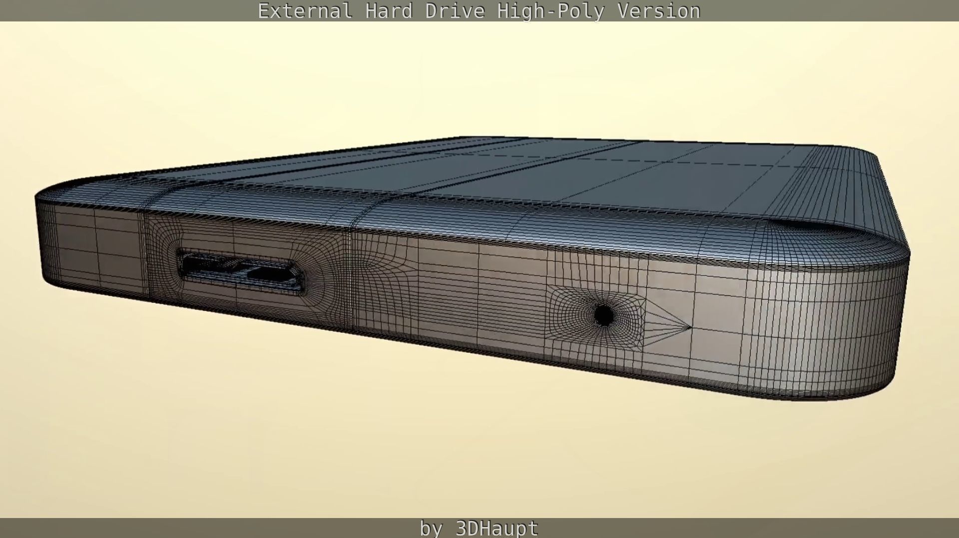 External Hard Drive High Poly Version 3D model_97