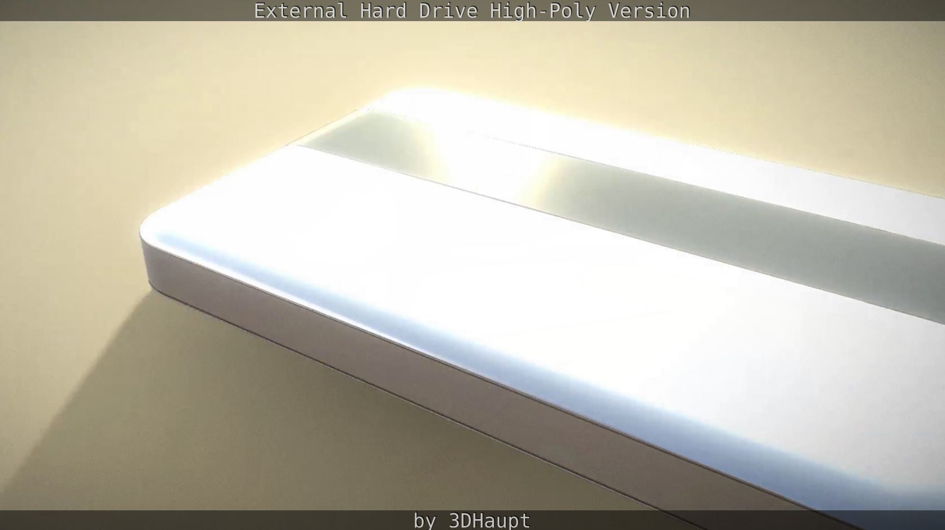 External Hard Drive High Poly Version 3D model_38