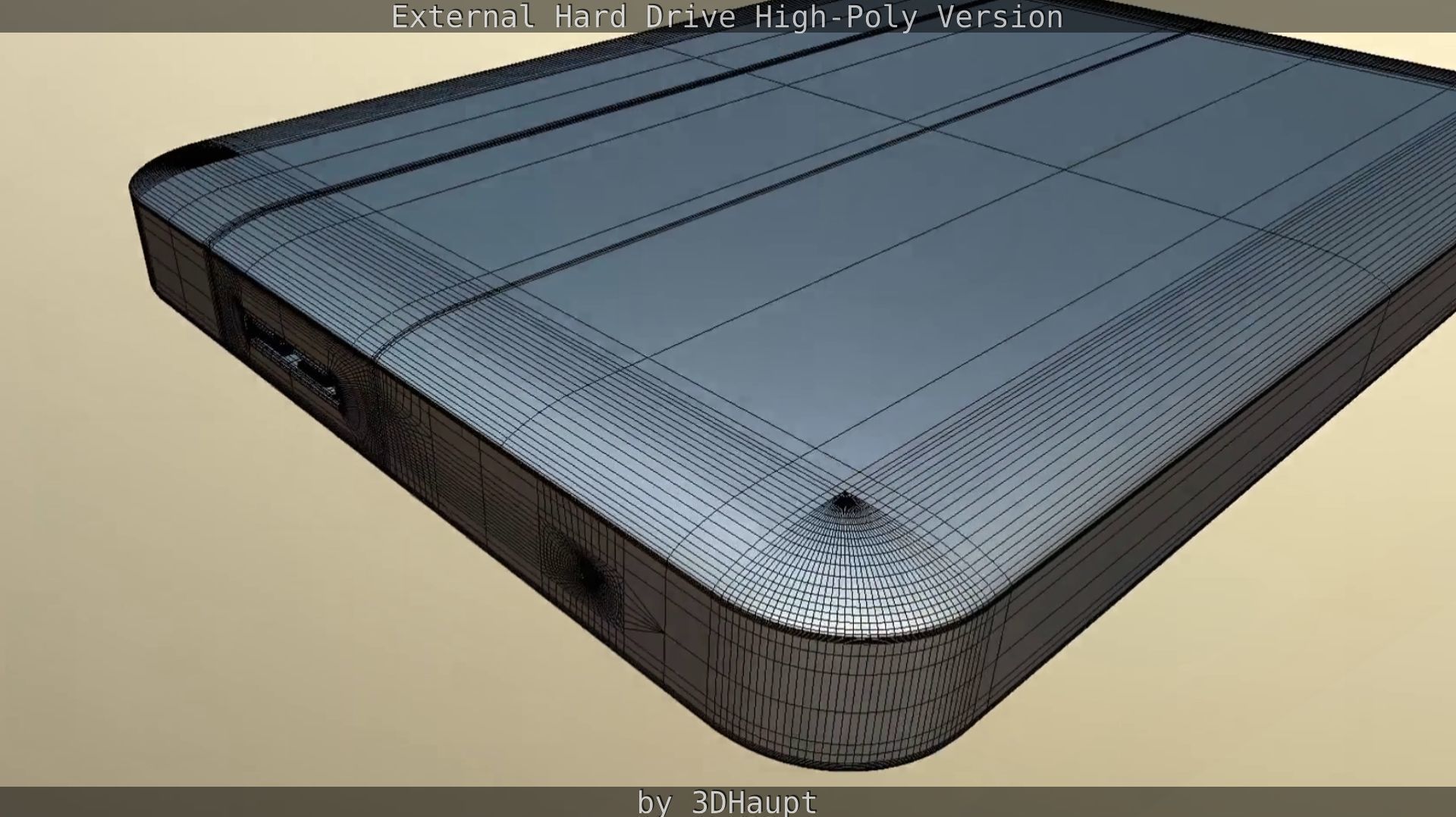 External Hard Drive High Poly Version 3D model_99