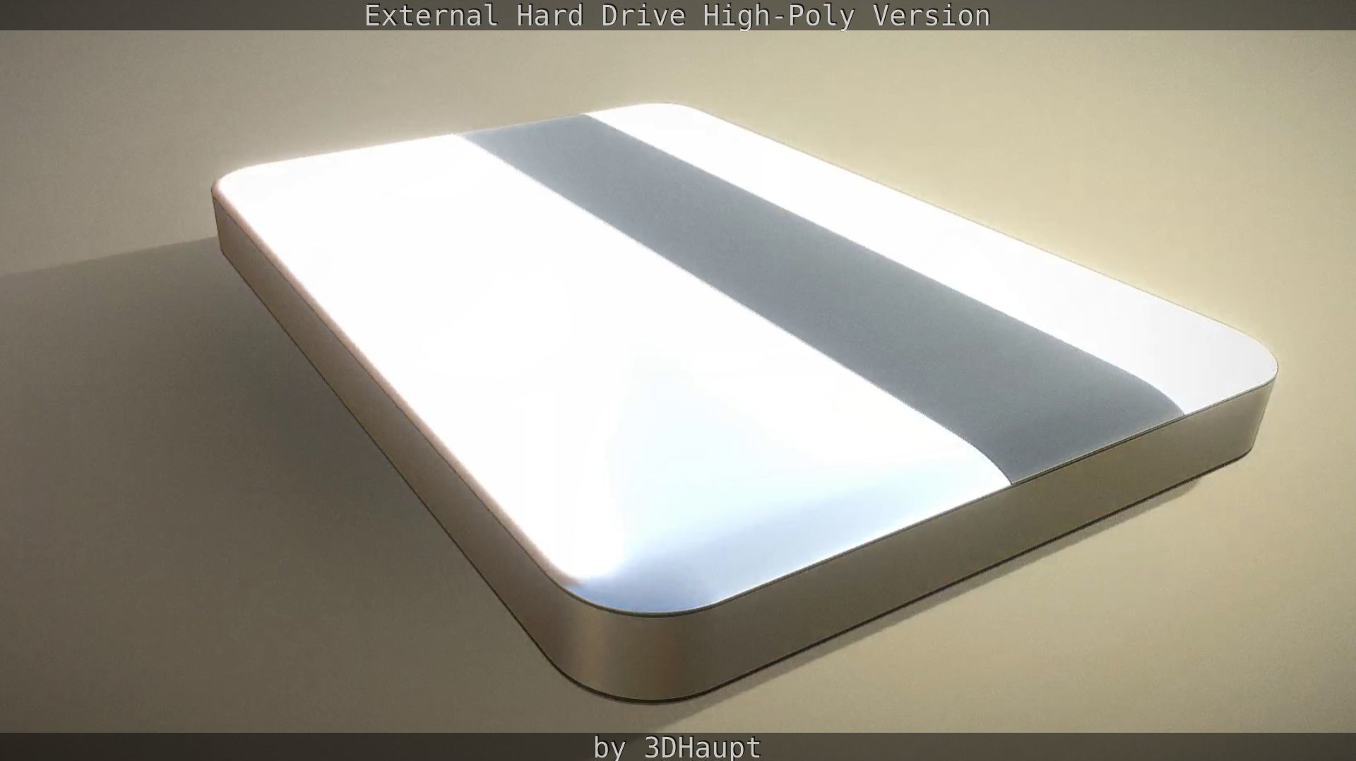 External Hard Drive High Poly Version 3D model_46