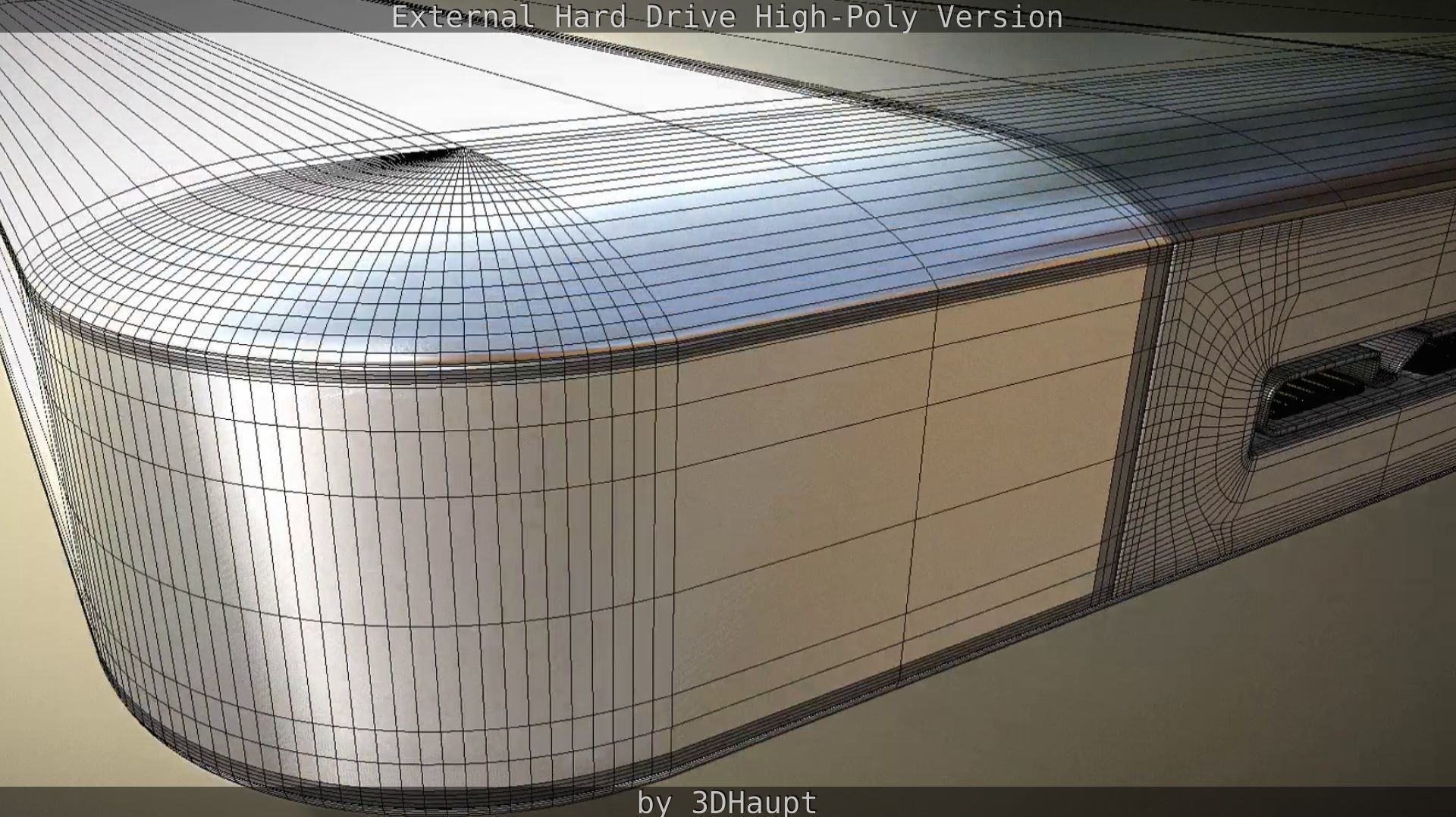 External Hard Drive High Poly Version 3D model_69