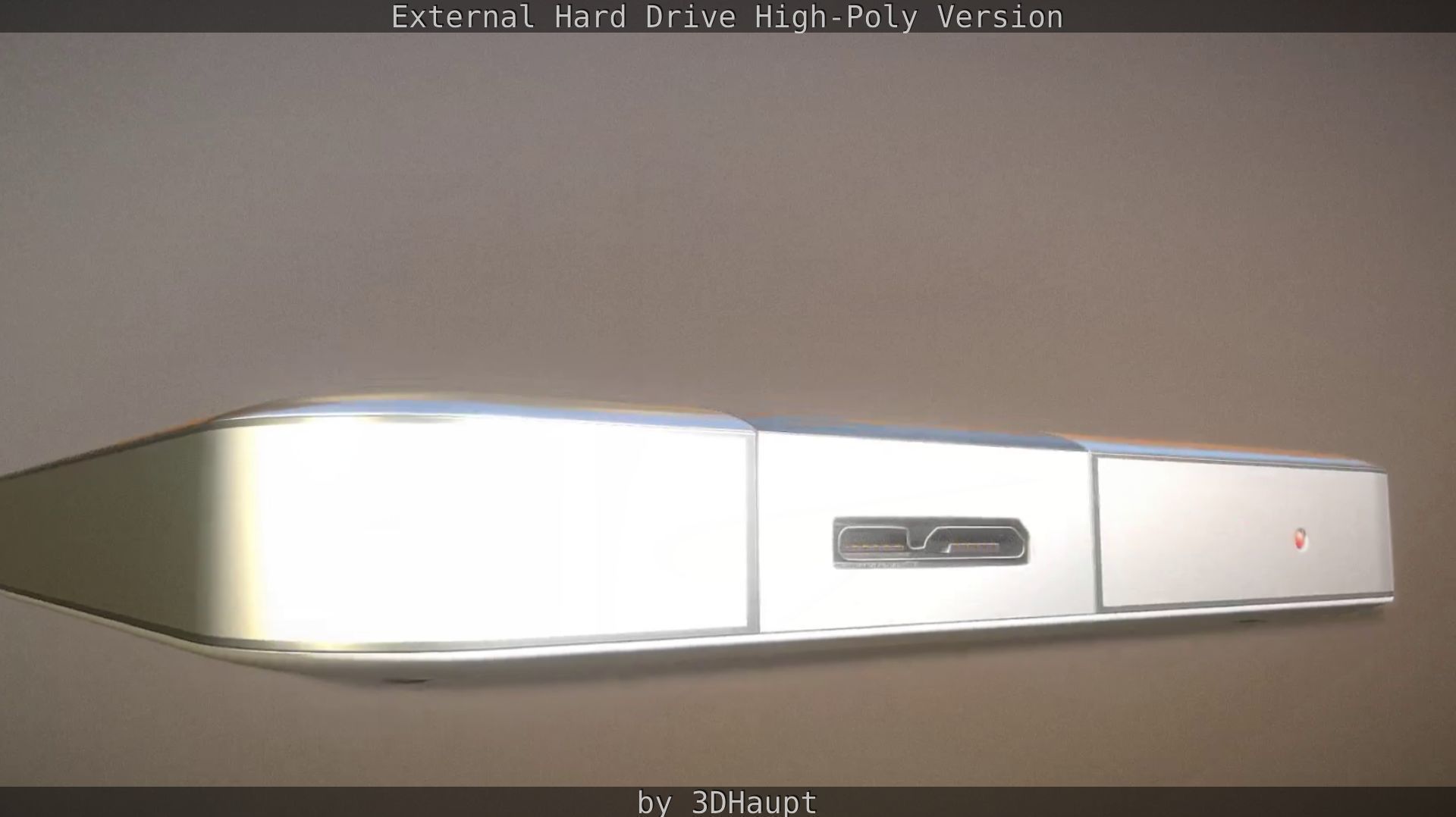 External Hard Drive High Poly Version 3D model_19