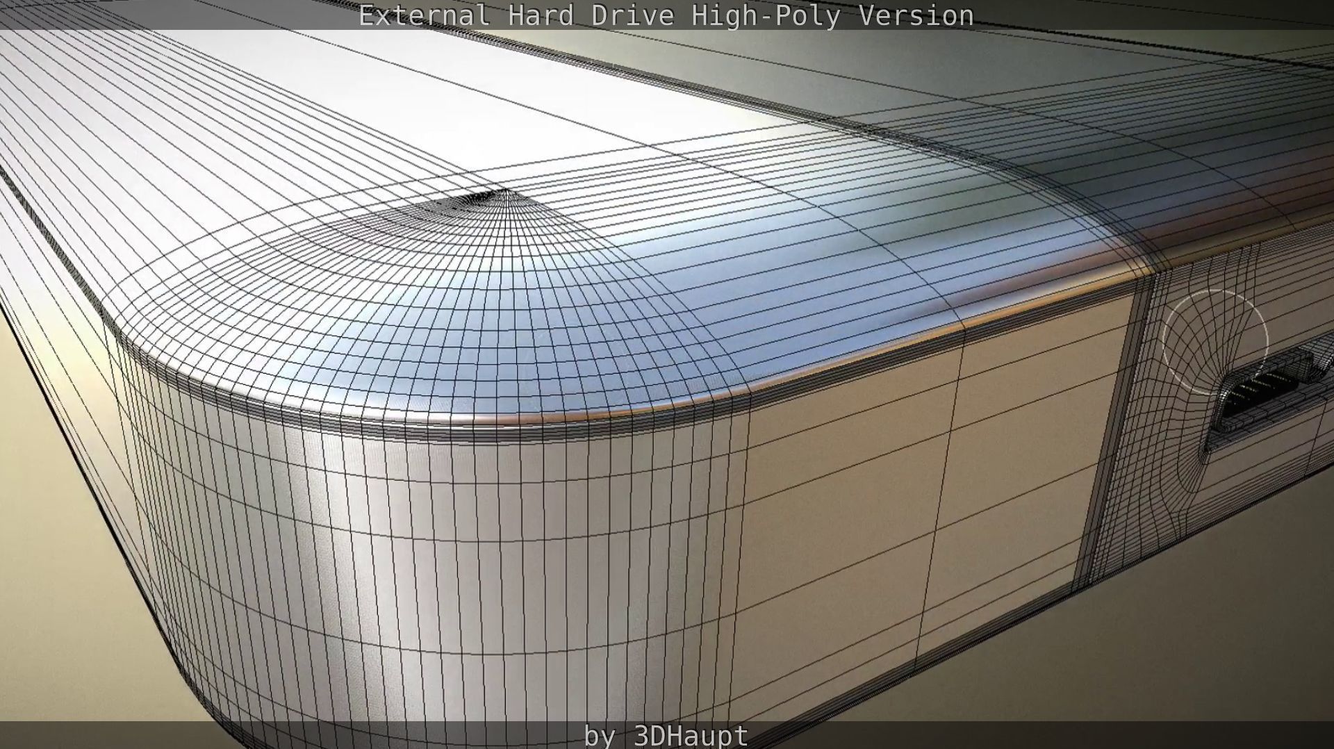 External Hard Drive High Poly Version 3D model_73