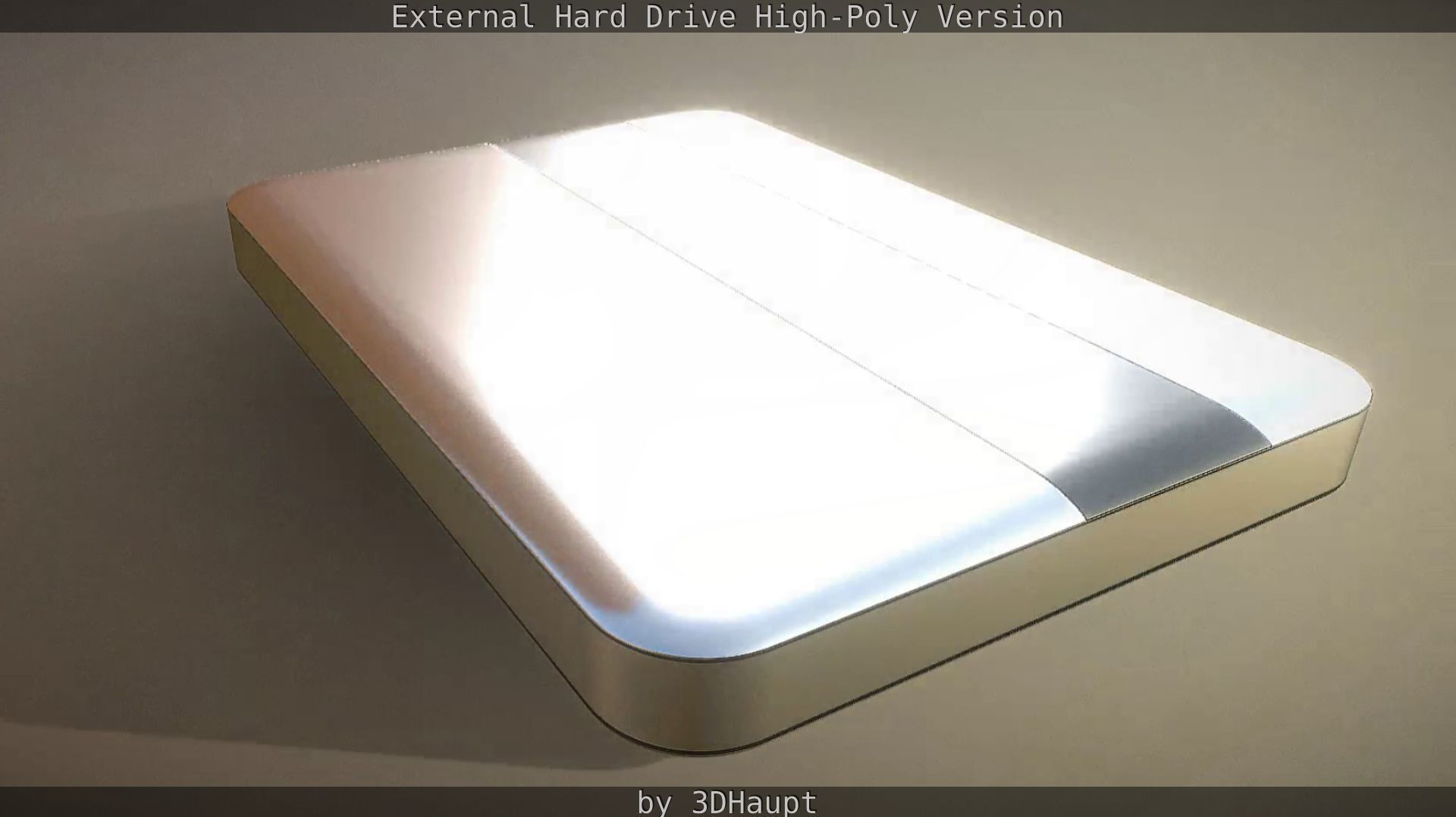 External Hard Drive High Poly Version 3D model_47