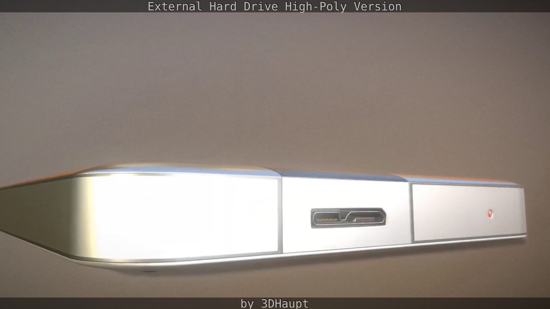 External Hard Drive High Poly Version 3D model_20