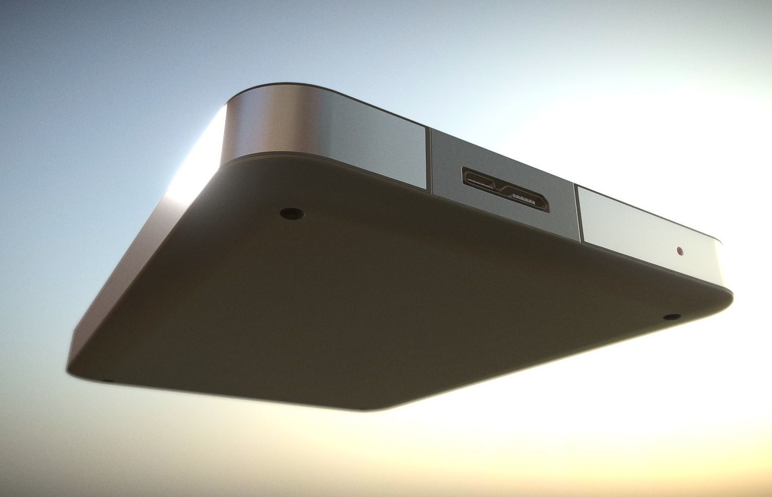 External Hard Drive High Poly Version 3D model_7