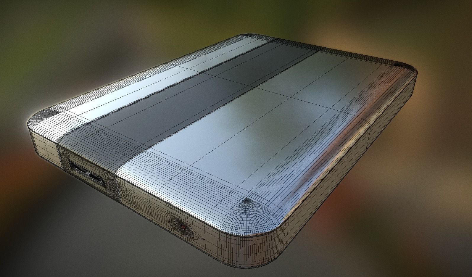 External Hard Drive High Poly Version 3D model_10