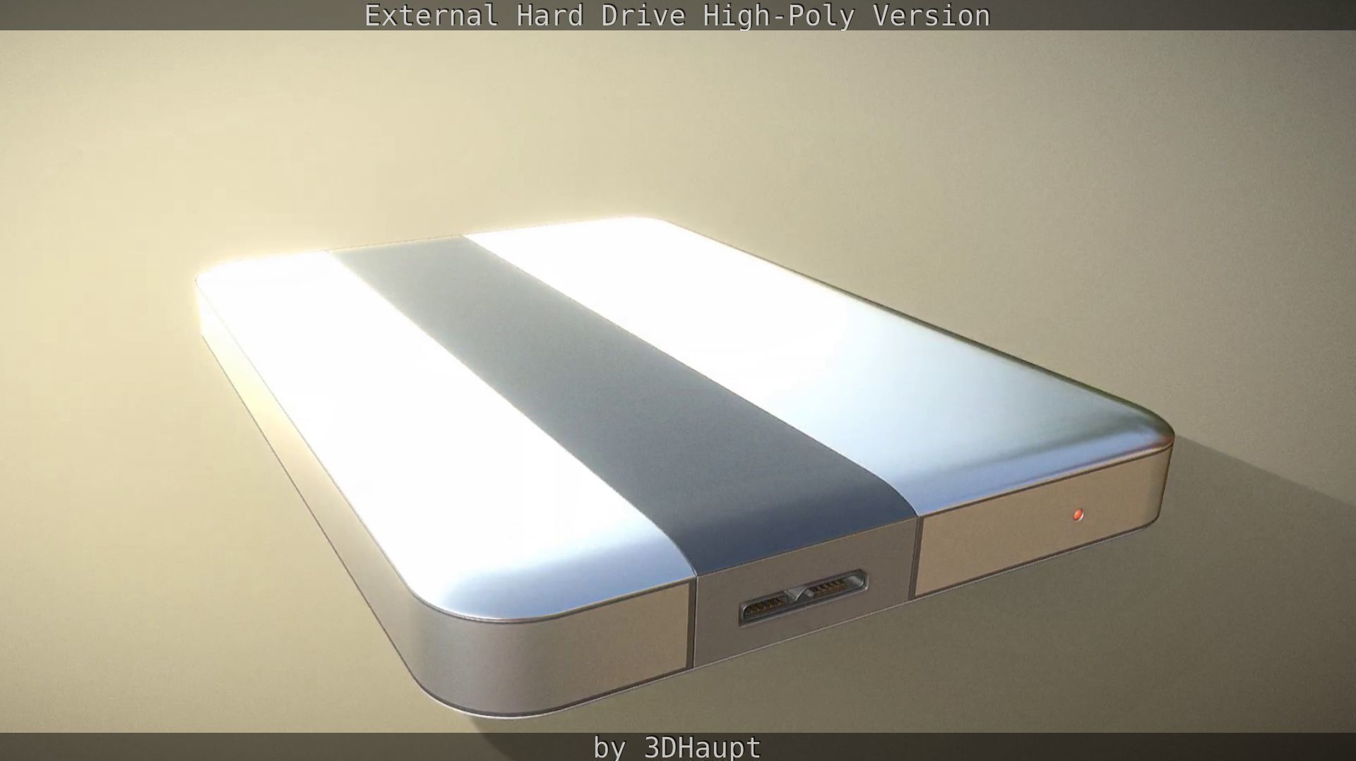 External Hard Drive High Poly Version 3D model_59
