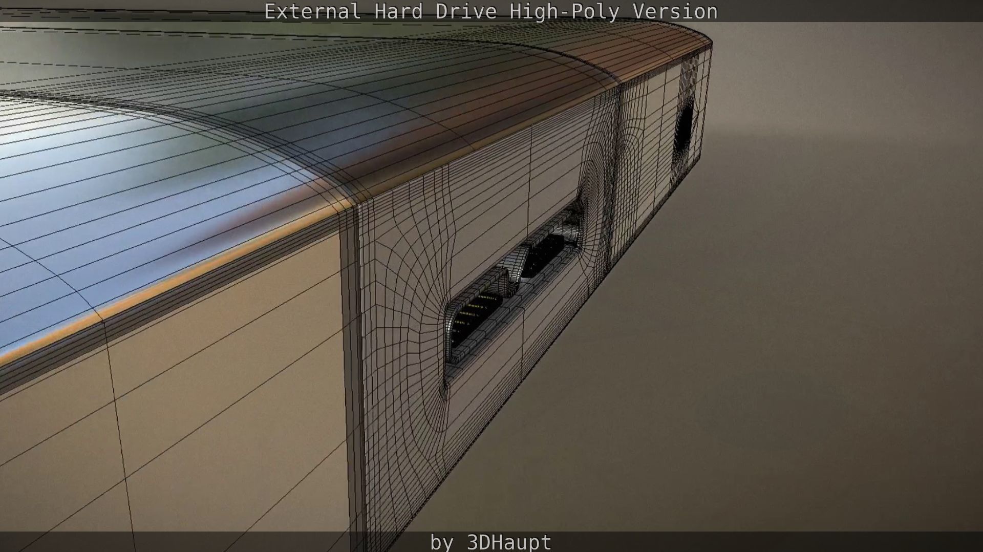 External Hard Drive High Poly Version 3D model_75
