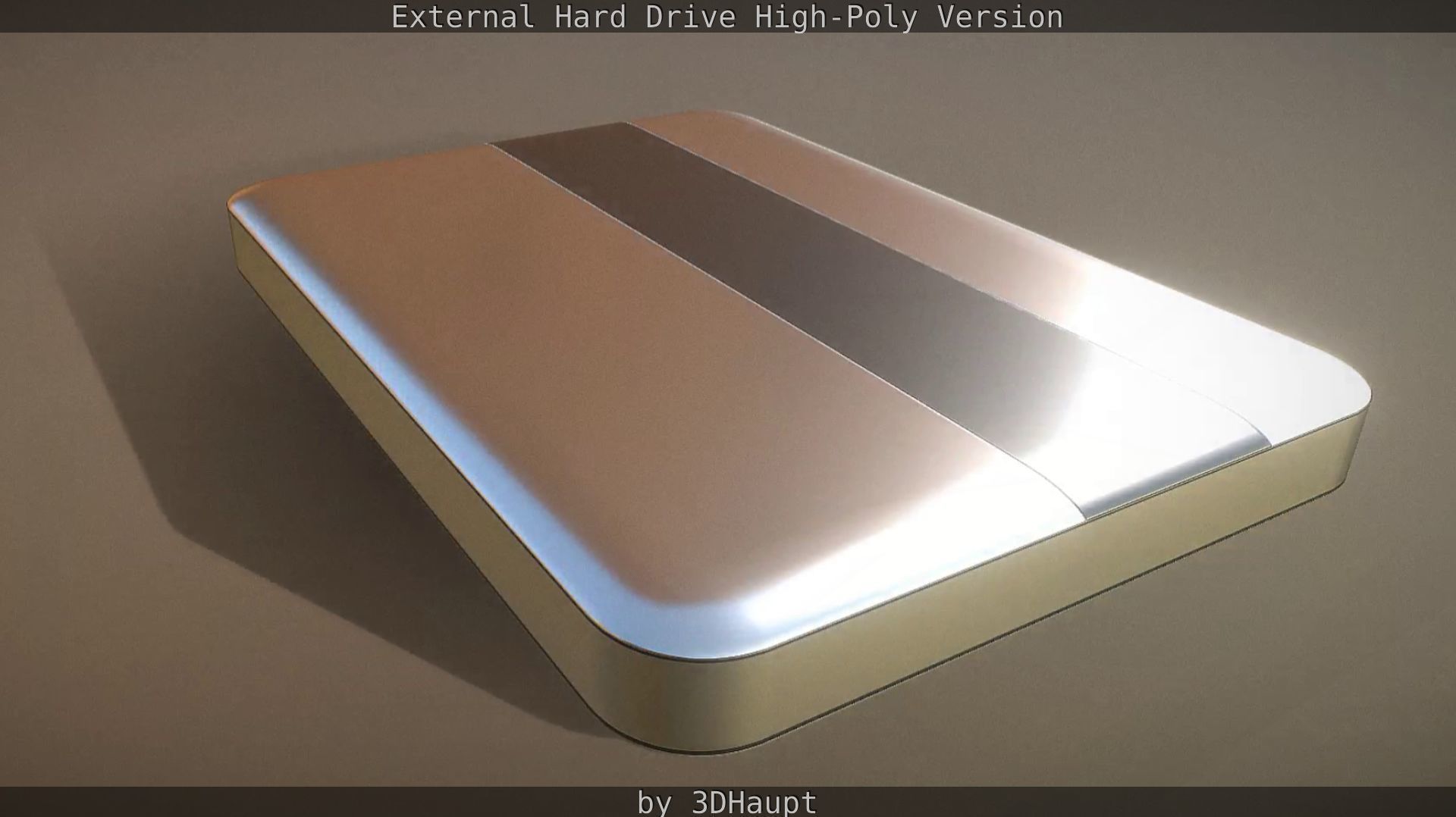 External Hard Drive High Poly Version 3D model_48