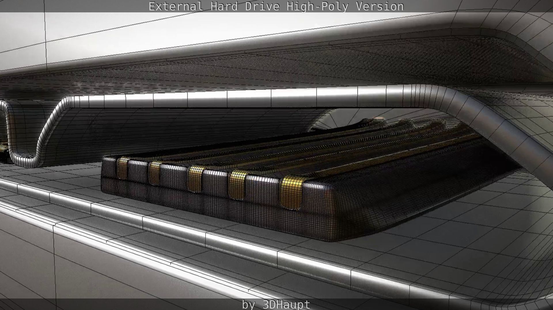 External Hard Drive High Poly Version 3D model_84