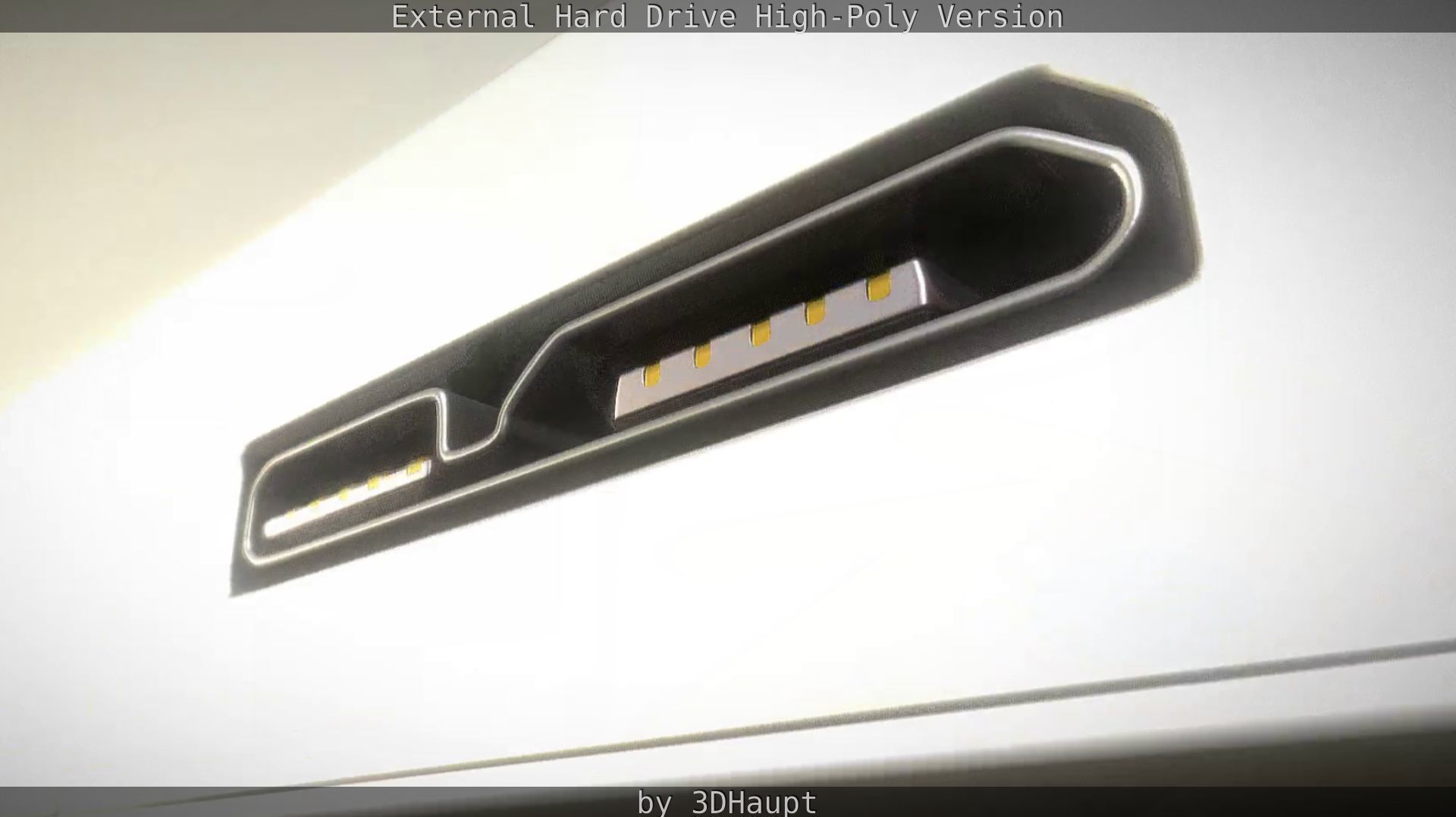 External Hard Drive High Poly Version 3D model_29