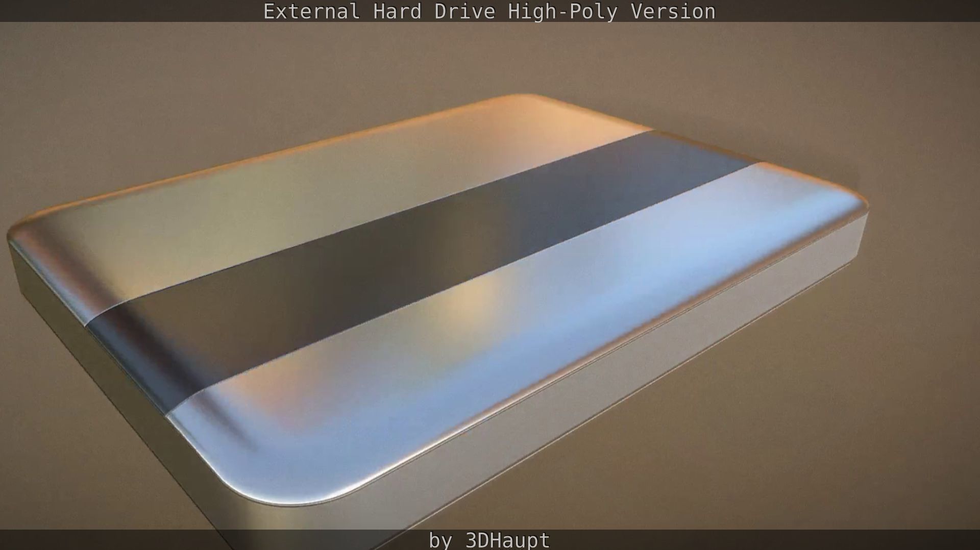 External Hard Drive High Poly Version 3D model_50