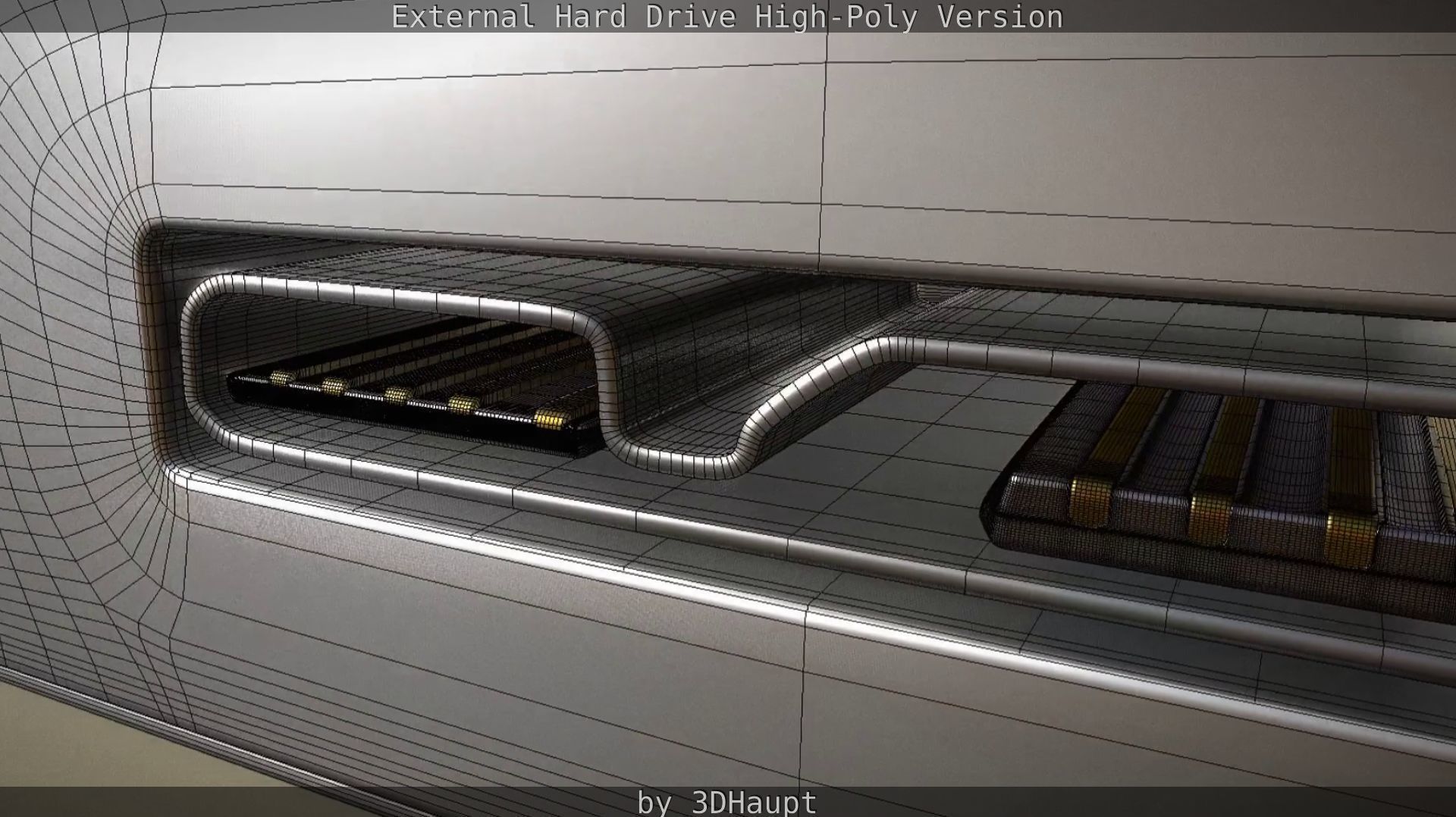 External Hard Drive High Poly Version 3D model_81