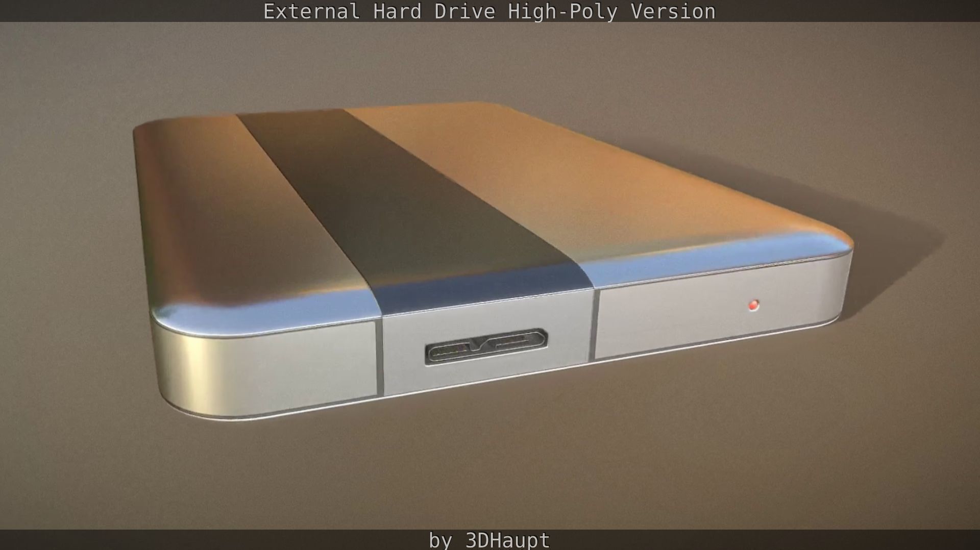 External Hard Drive High Poly Version 3D model_15