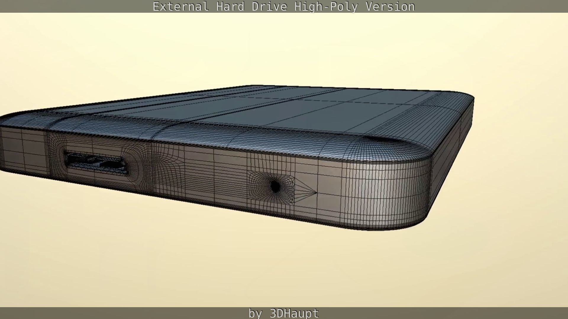 External Hard Drive High Poly Version 3D model_98