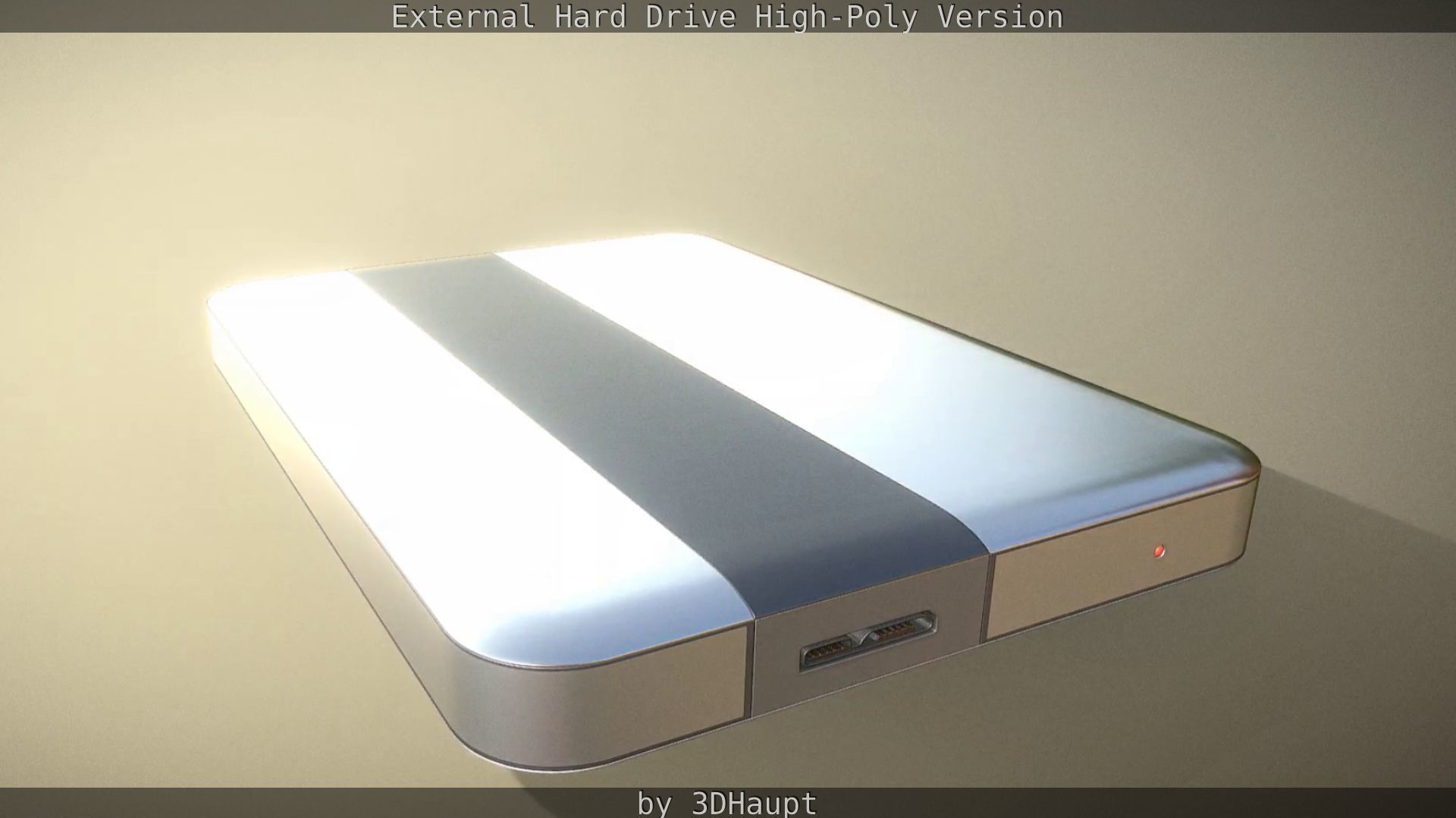 External Hard Drive High Poly Version 3D model_62