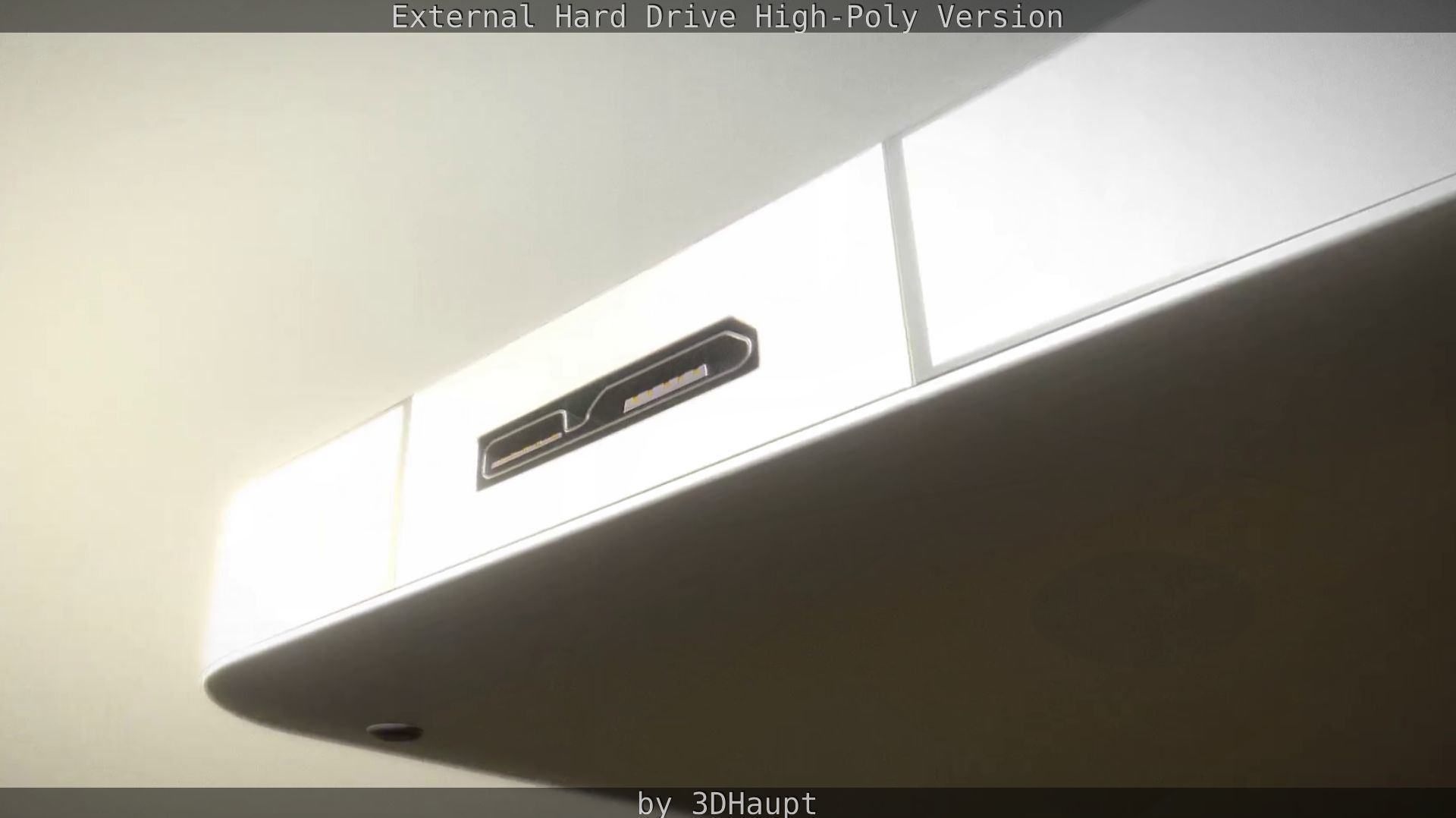 External Hard Drive High Poly Version 3D model_32