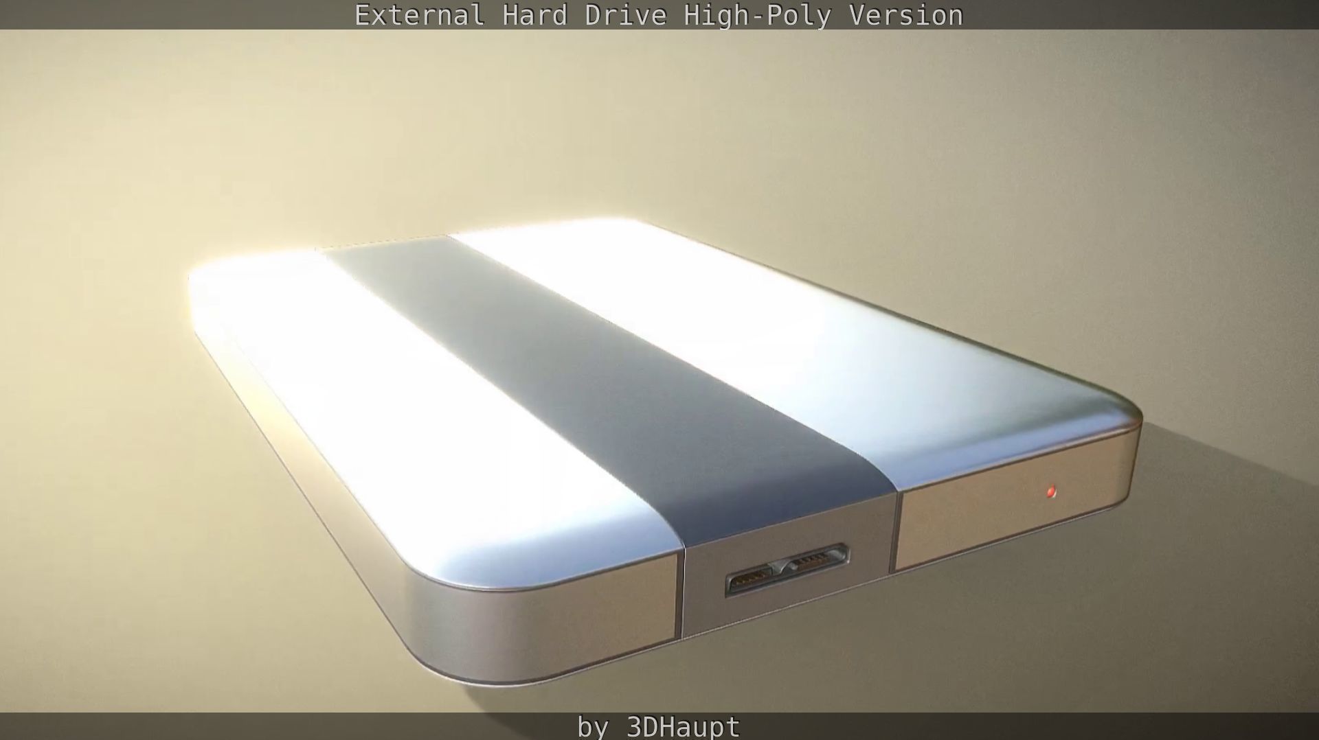 External Hard Drive High Poly Version 3D model_56