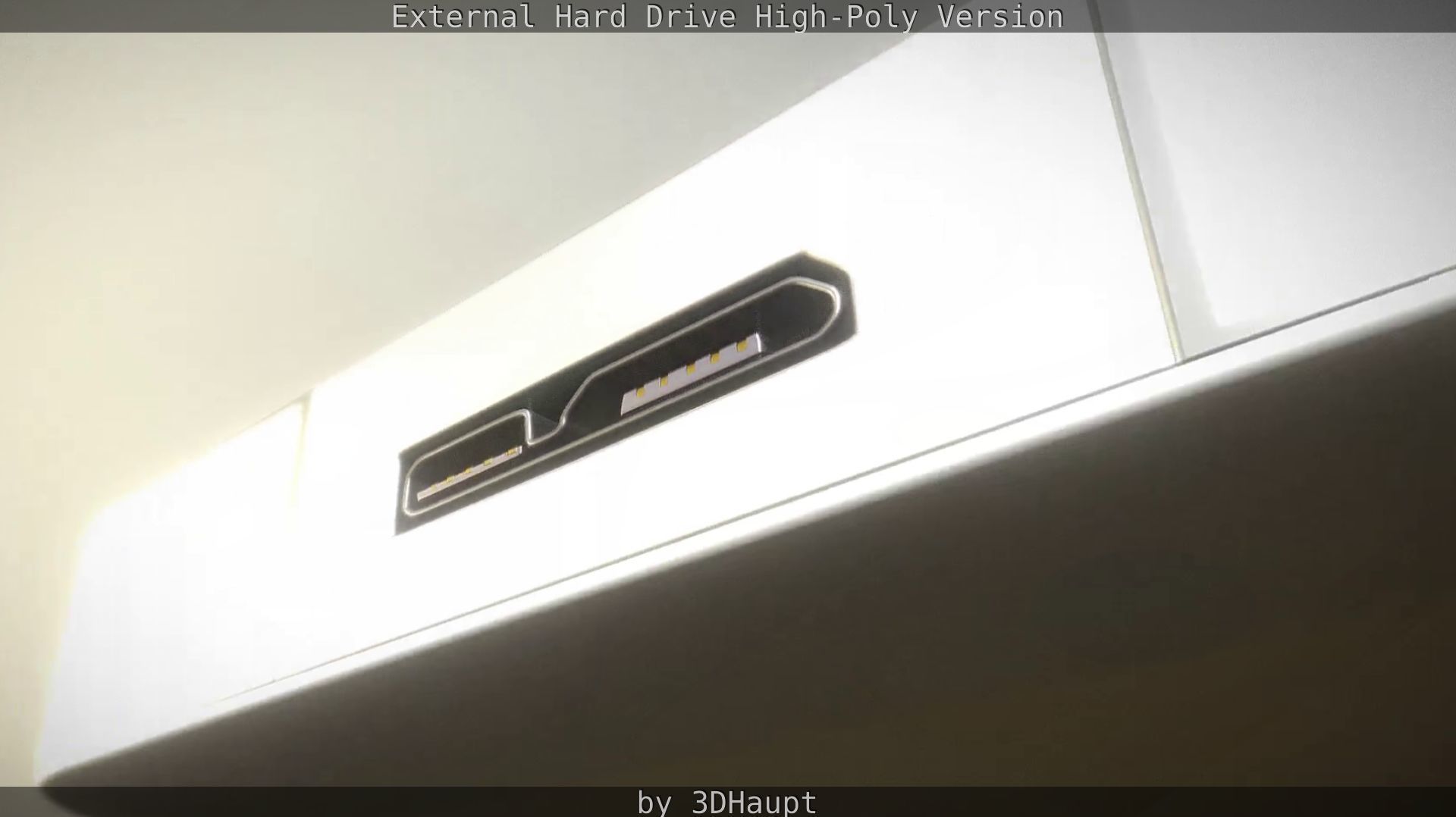 External Hard Drive High Poly Version 3D model_31