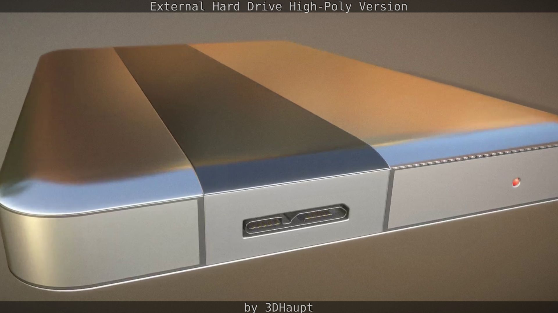 External Hard Drive High Poly Version 3D model_16