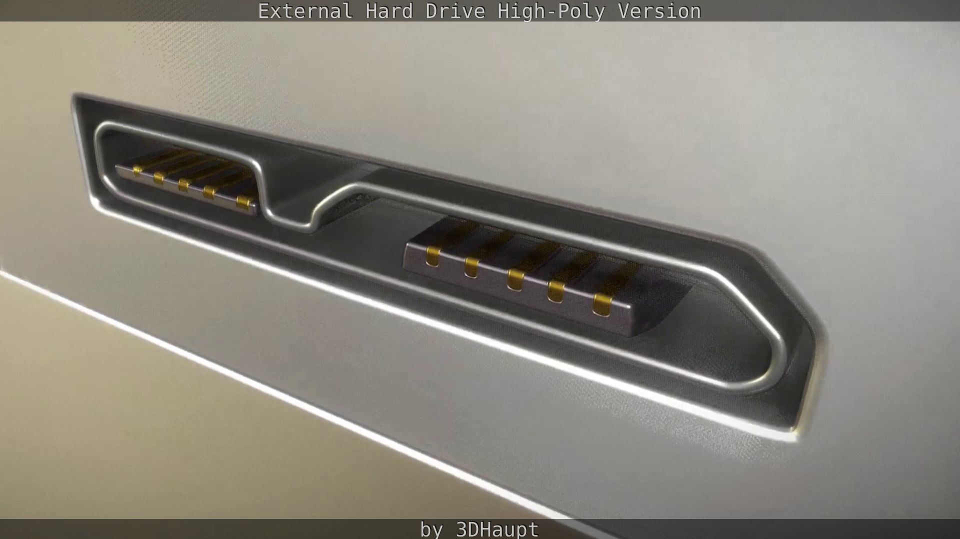 External Hard Drive High Poly Version 3D model_28