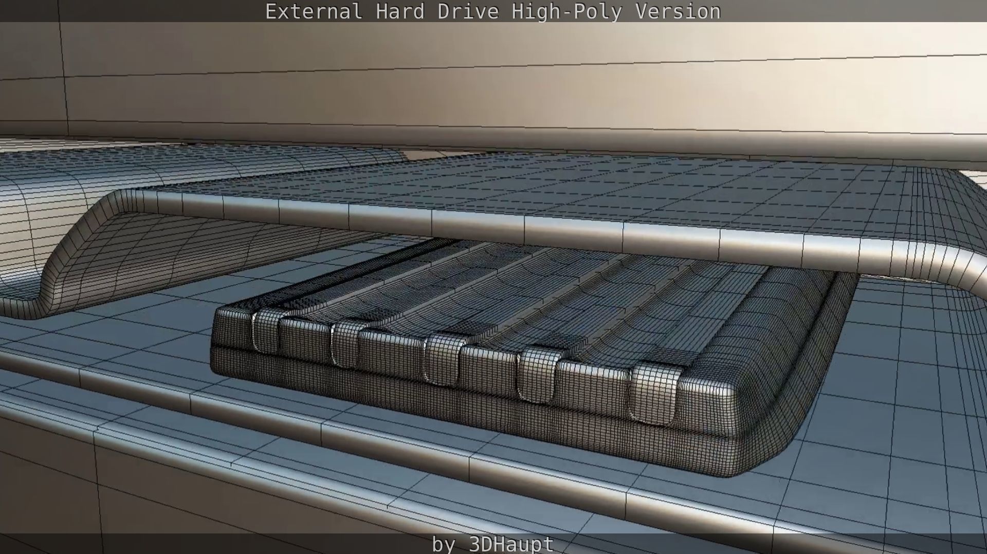 External Hard Drive High Poly Version 3D model_92