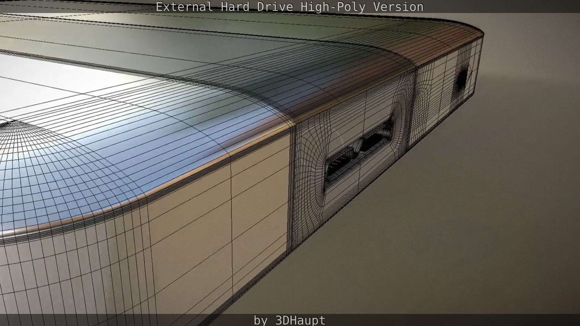 External Hard Drive High Poly Version 3D model_74