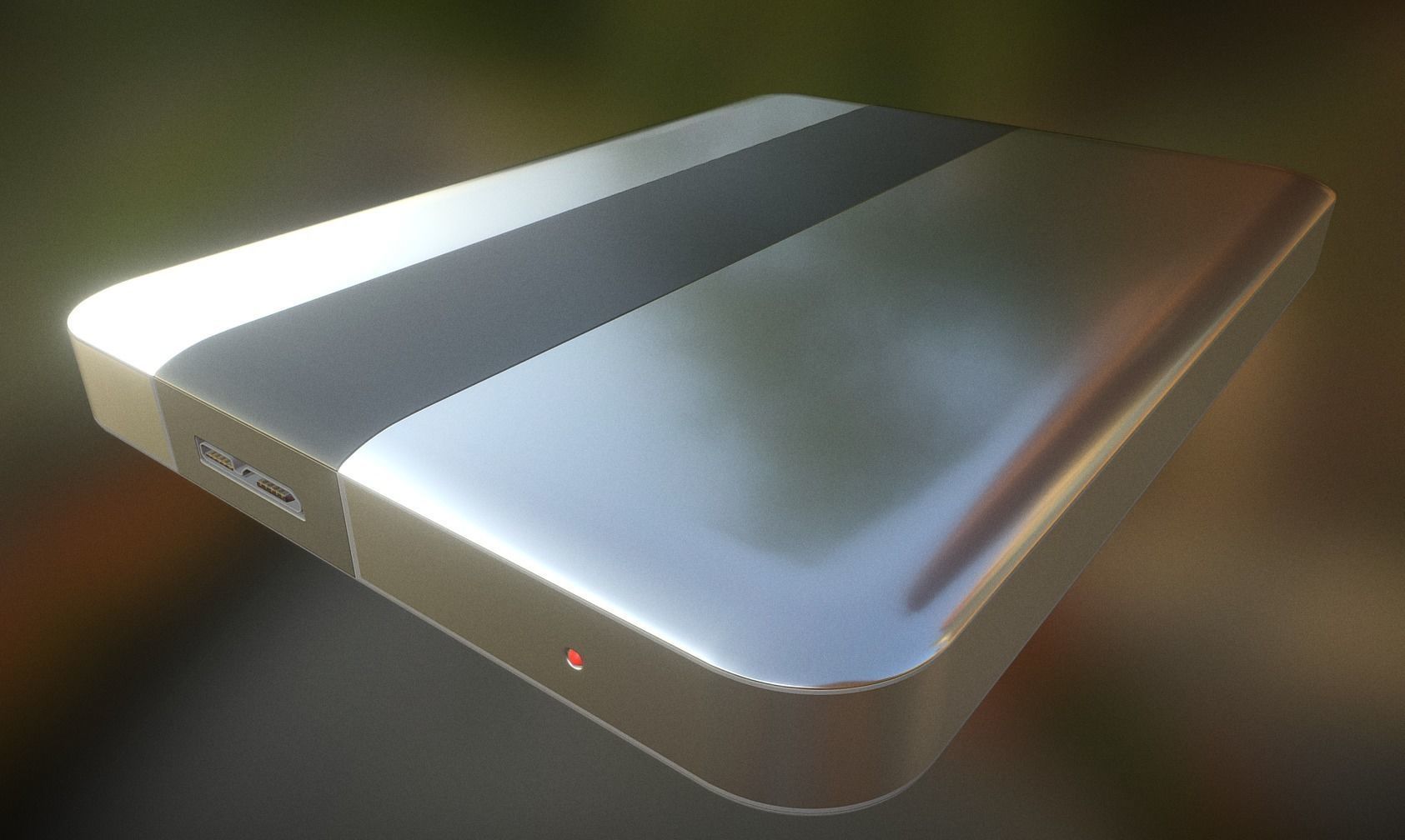 External Hard Drive High Poly Version 3D model_11