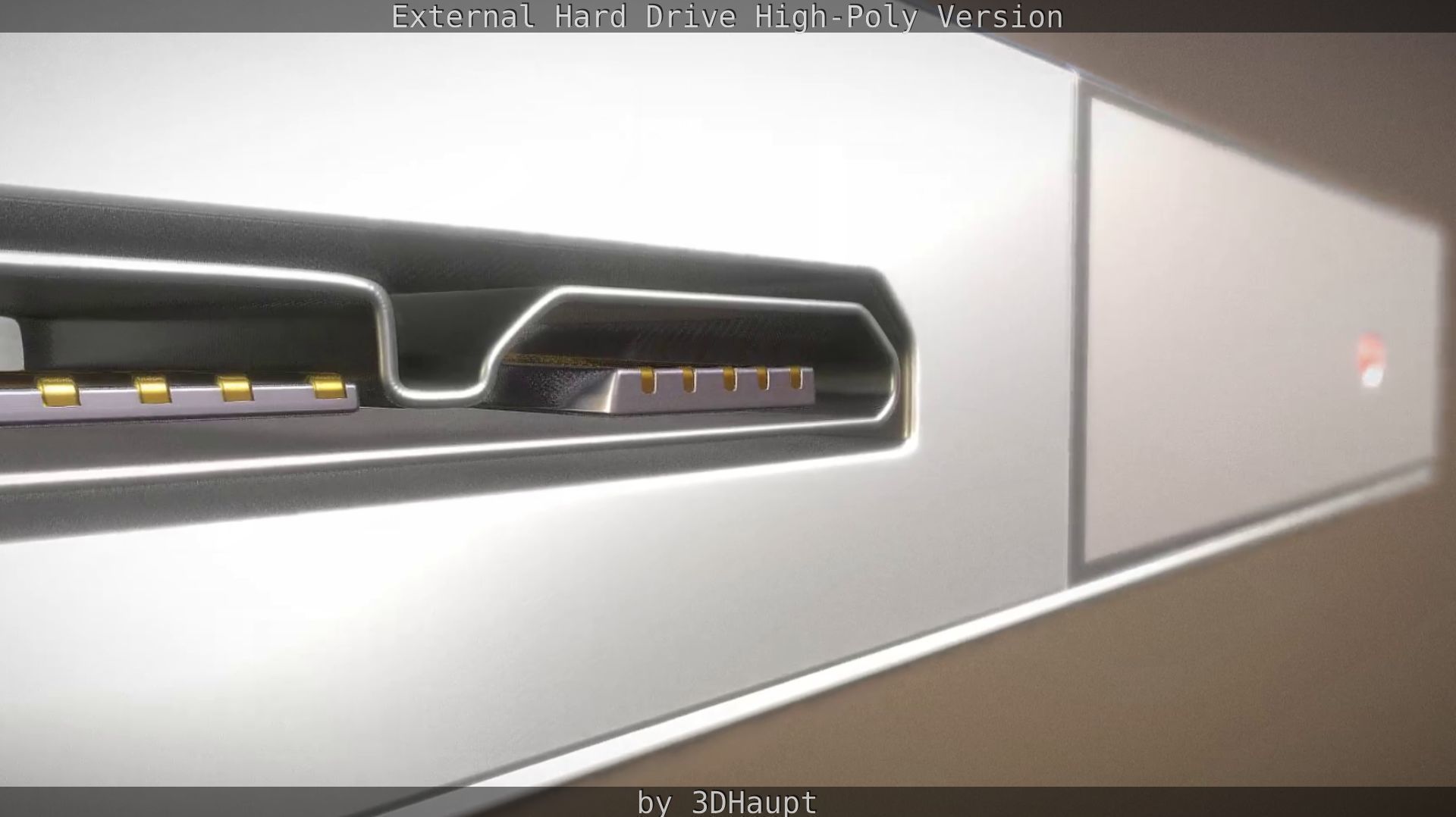 External Hard Drive High Poly Version 3D model_26