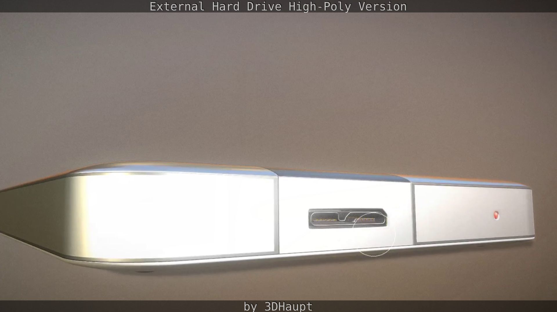 External Hard Drive High Poly Version 3D model_21