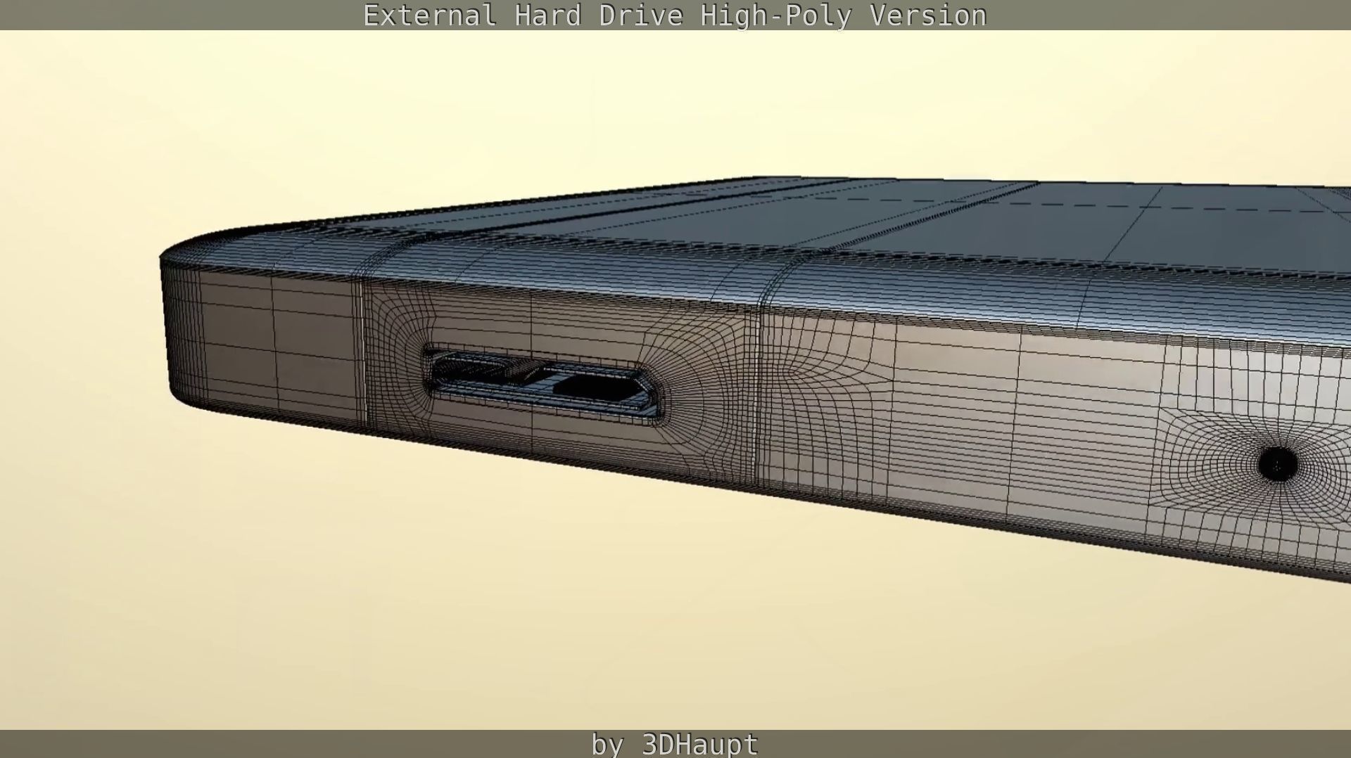 External Hard Drive High Poly Version 3D model_96