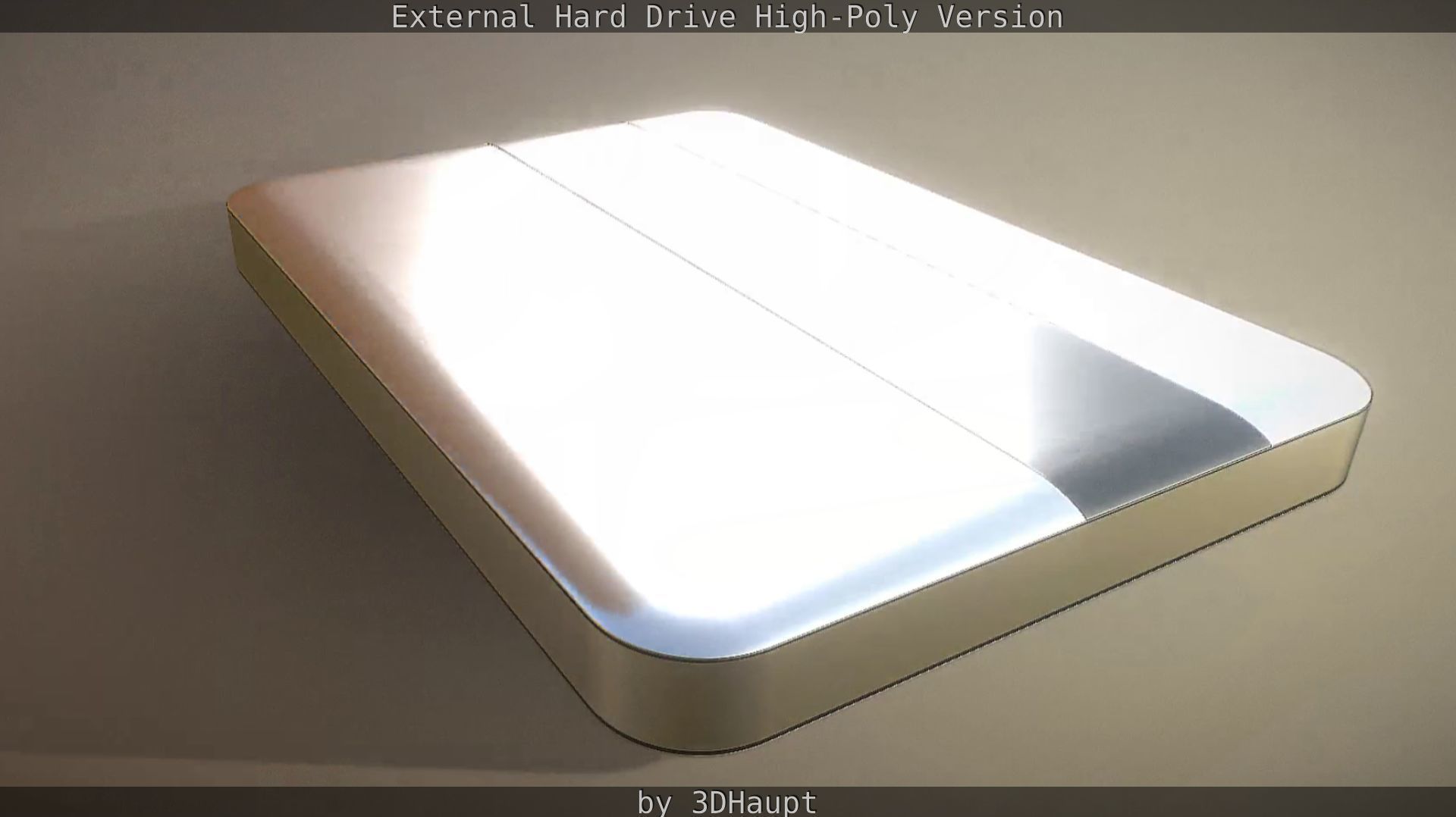 External Hard Drive High Poly Version 3D model_45