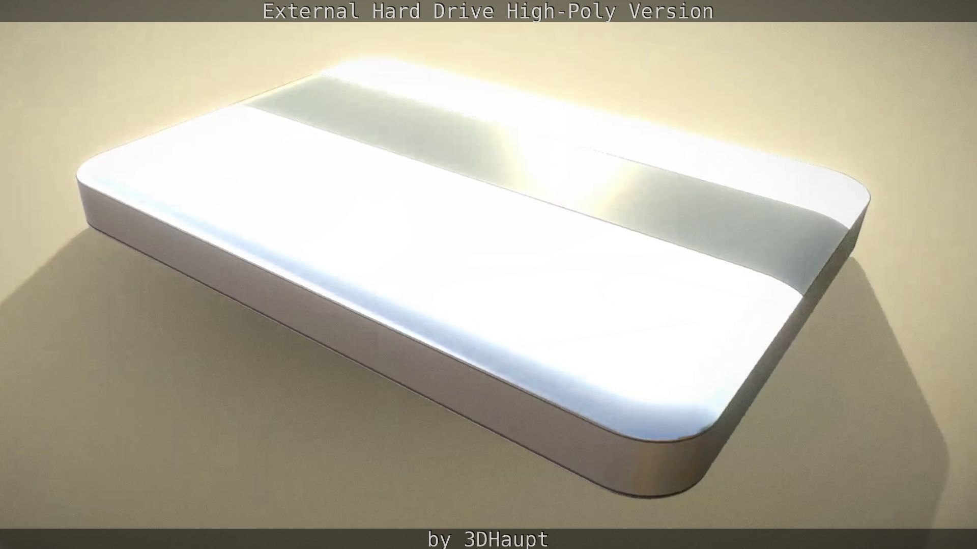 External Hard Drive High Poly Version 3D model_39