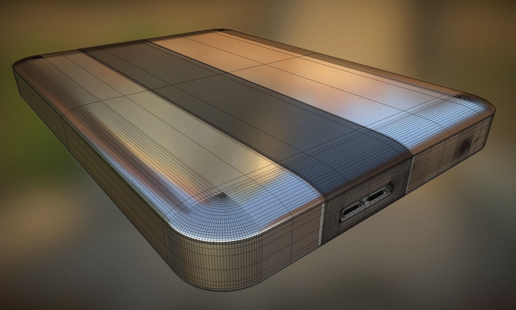External Hard Drive High Poly Version 3D model_6