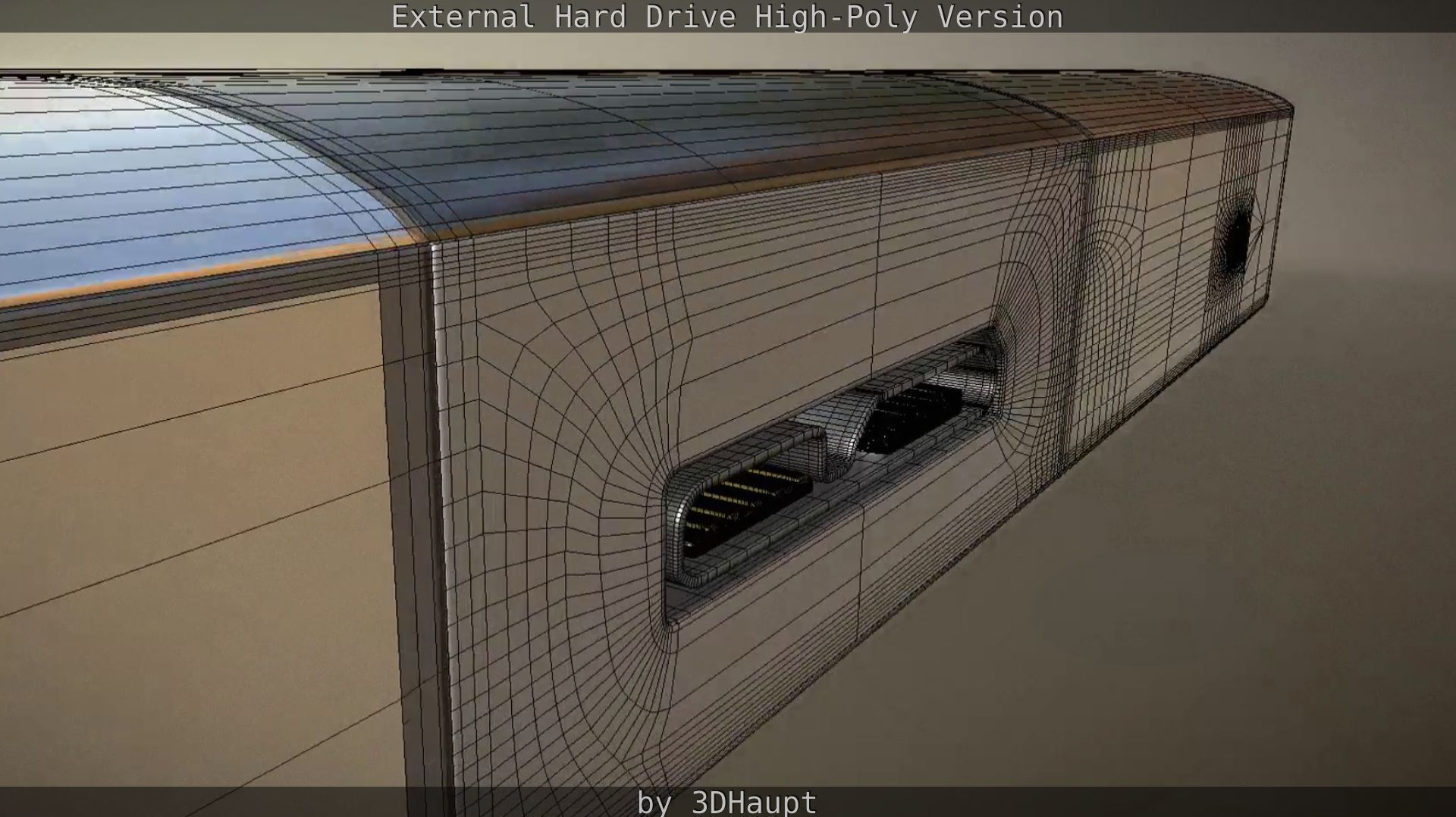 External Hard Drive High Poly Version 3D model_76