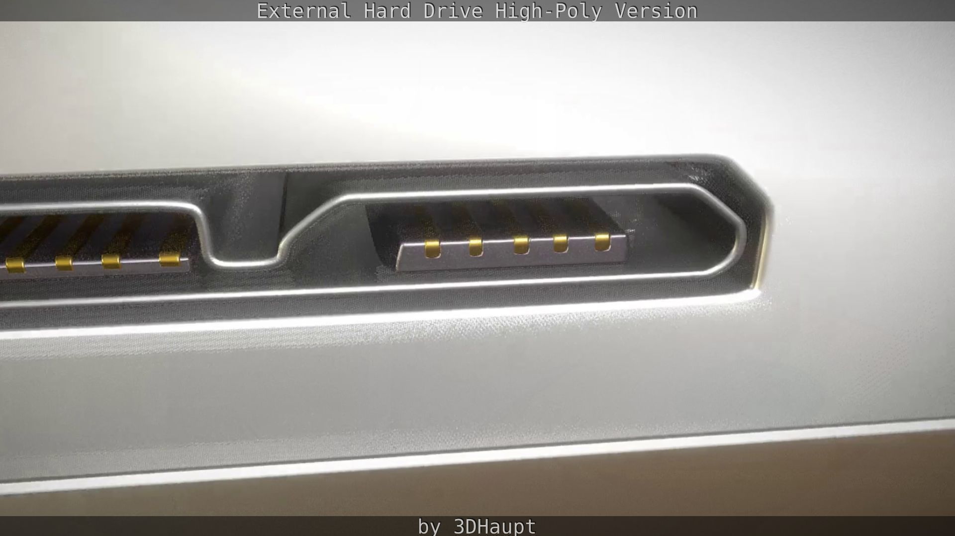 External Hard Drive High Poly Version 3D model_27
